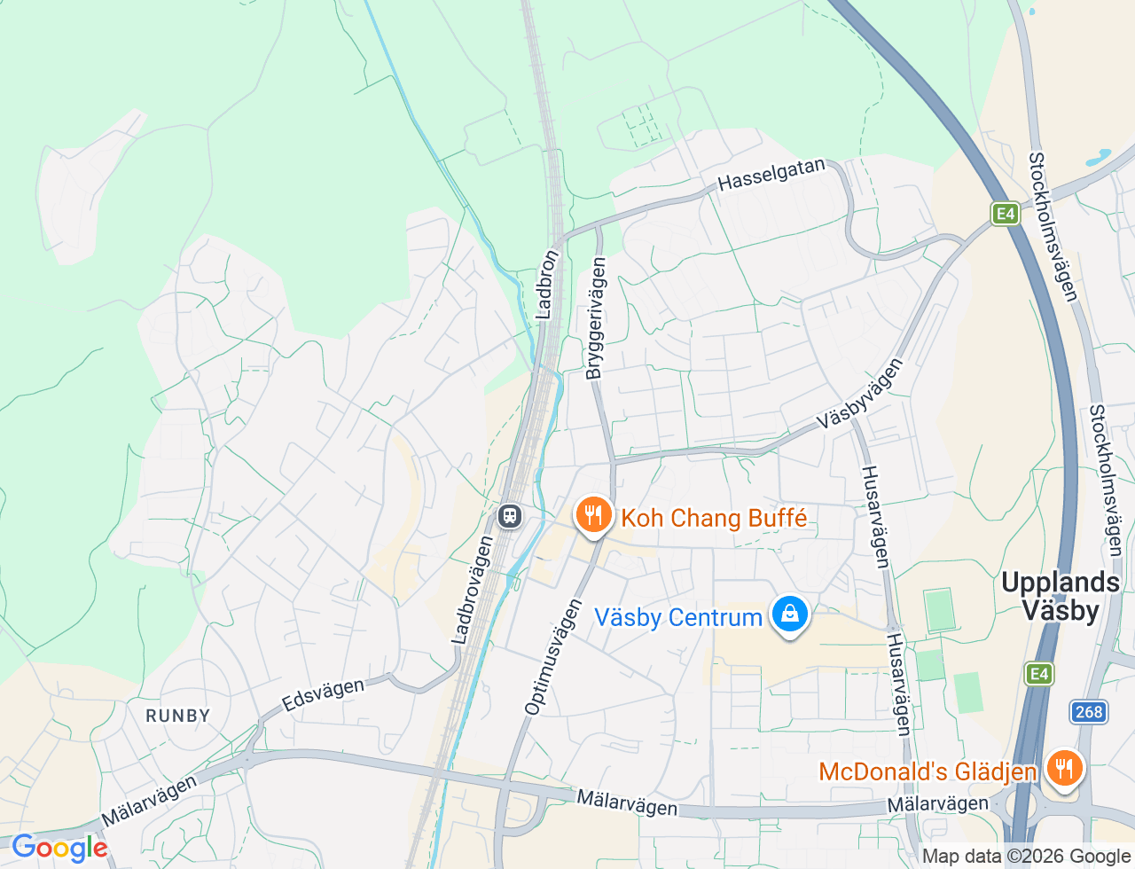 Karta över Lergropsvägen 5 i 39 Sundbyberg