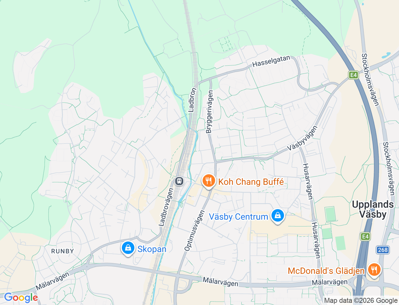 Karta över Lergropsvägen 5 i 39 Sundbyberg