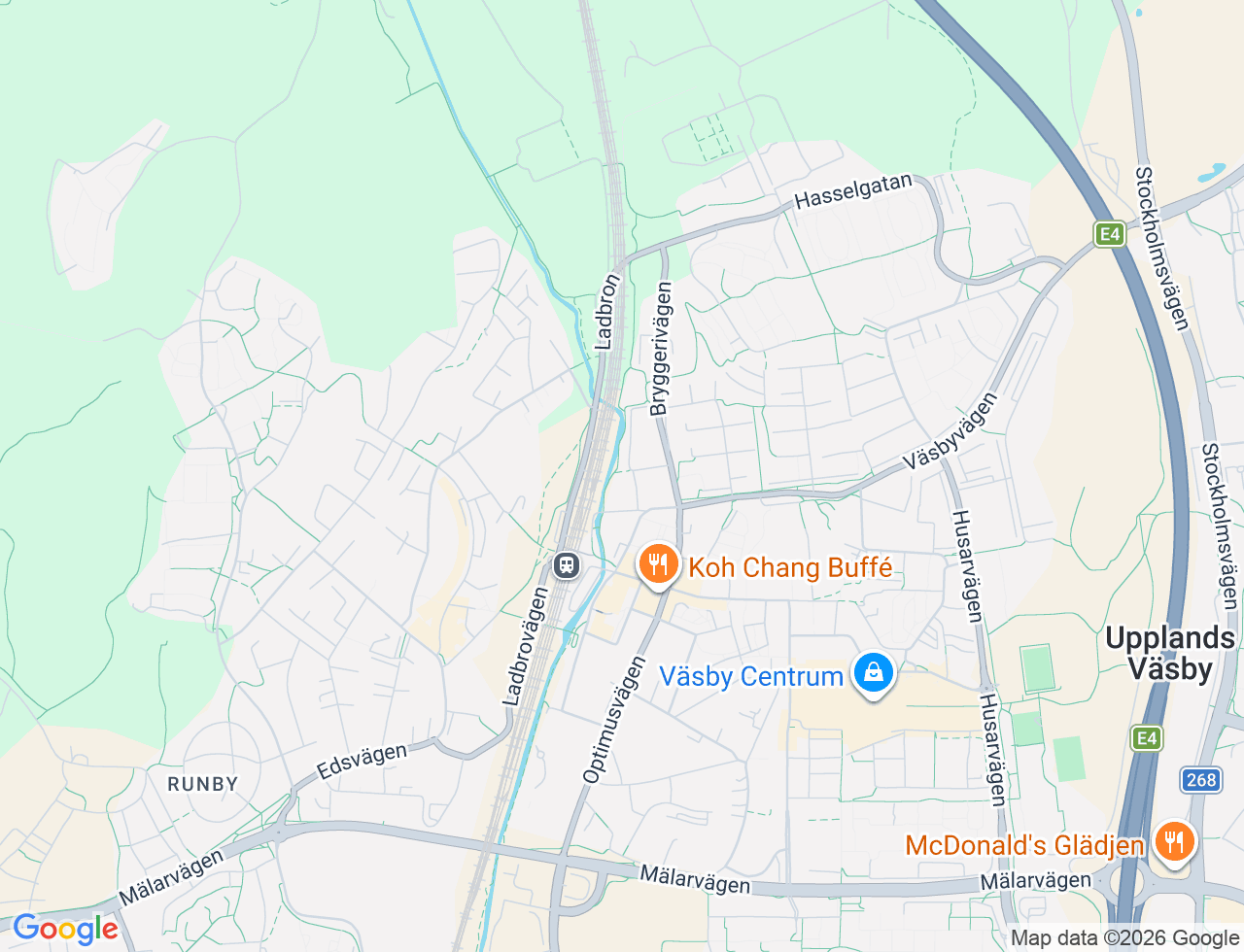 Karta över Lergropsvägen 7 i 39 Upplands Väsby