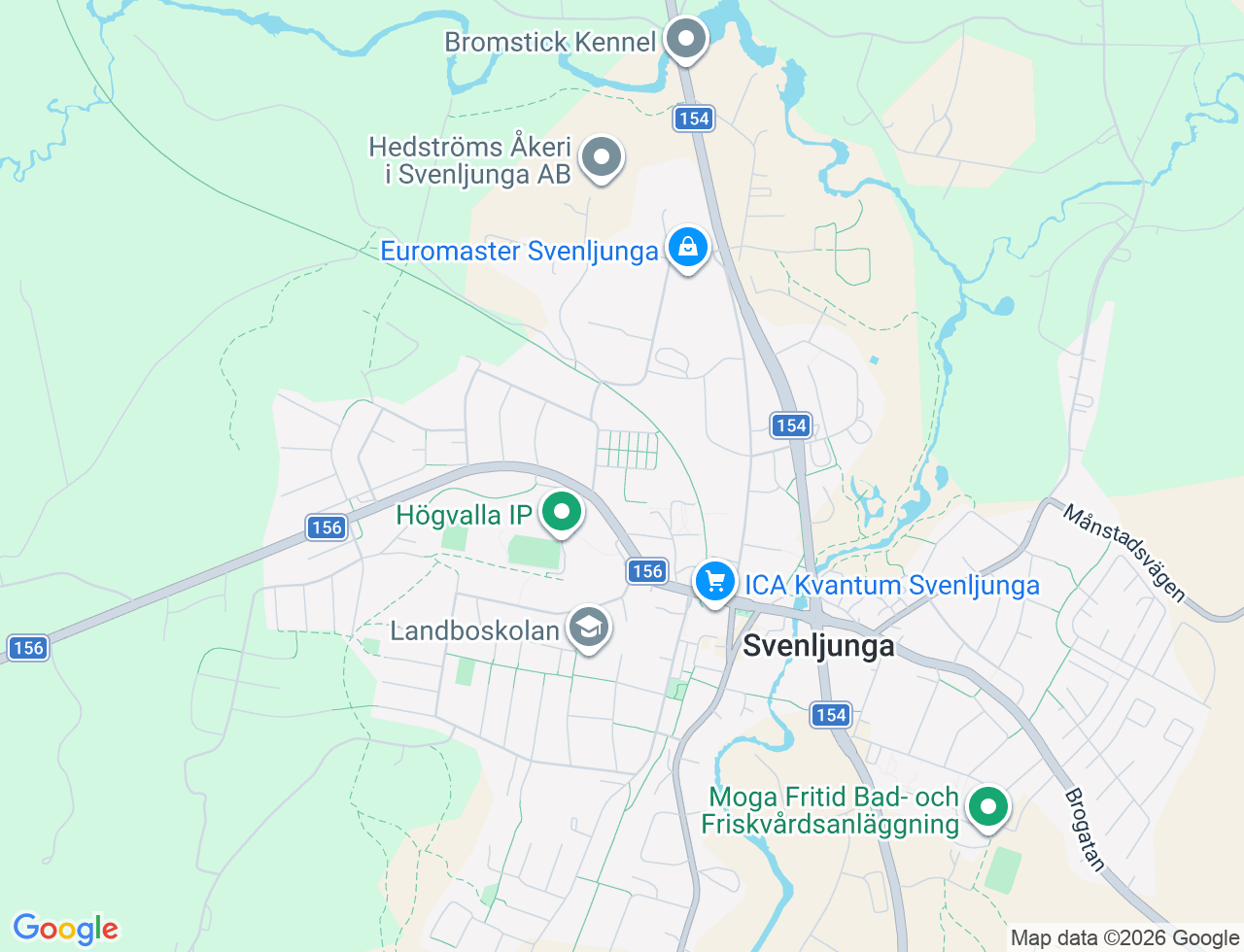 Karta över Lindgatan 2A i 52 Svenljunga