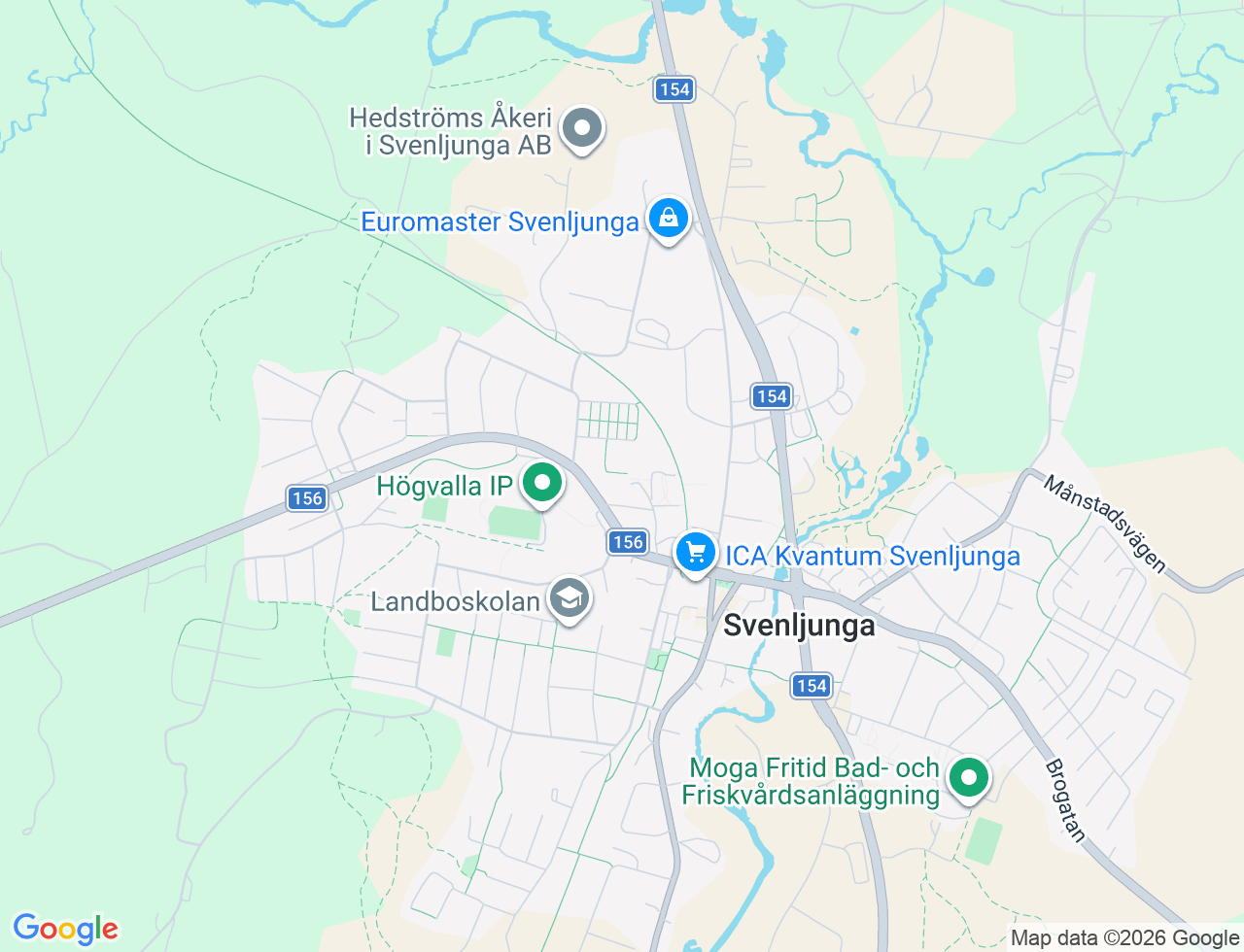 Karta över Lindgatan 8A i 52 Svenljunga