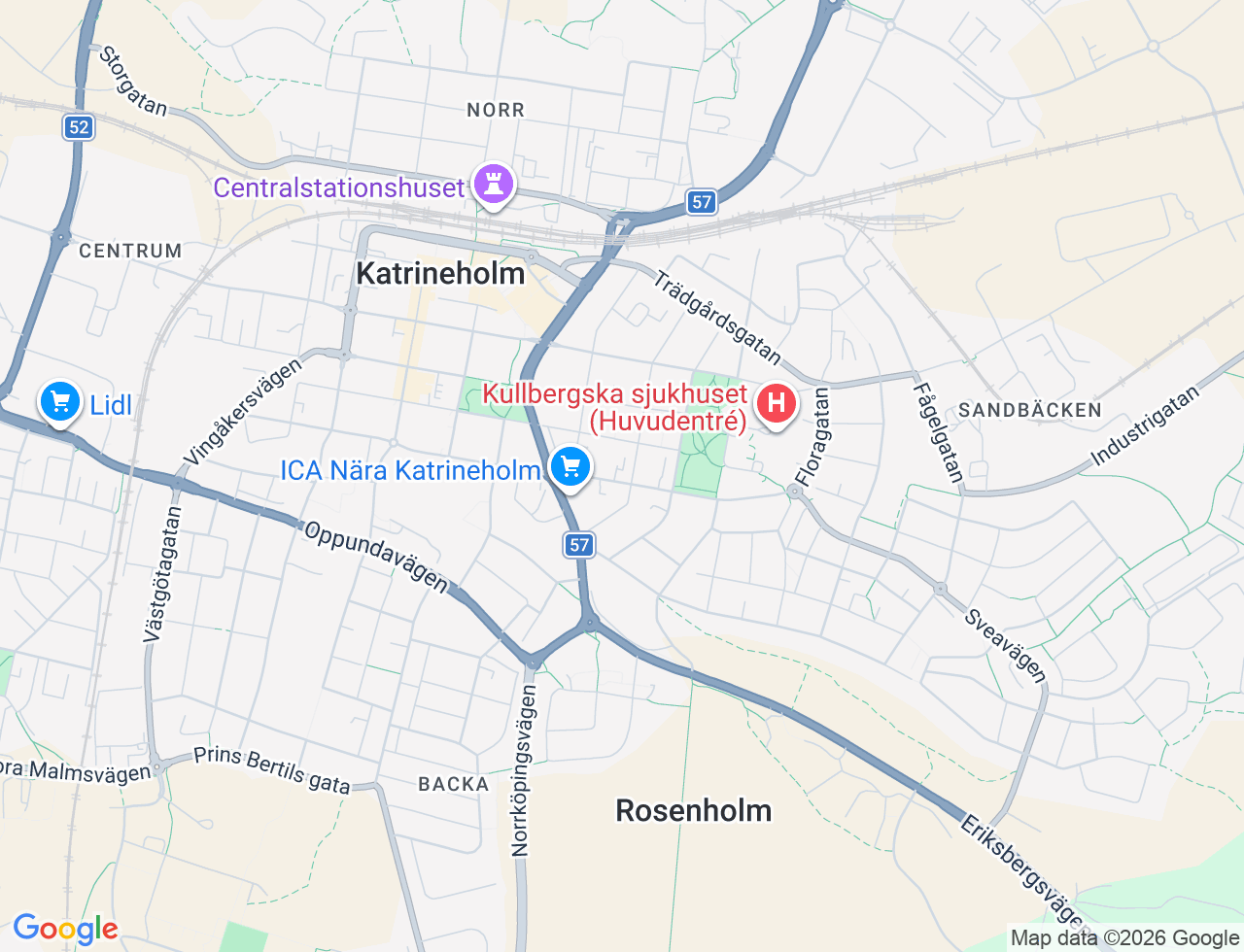 Karta över Linnévägen 43 i 32 Katrineholm