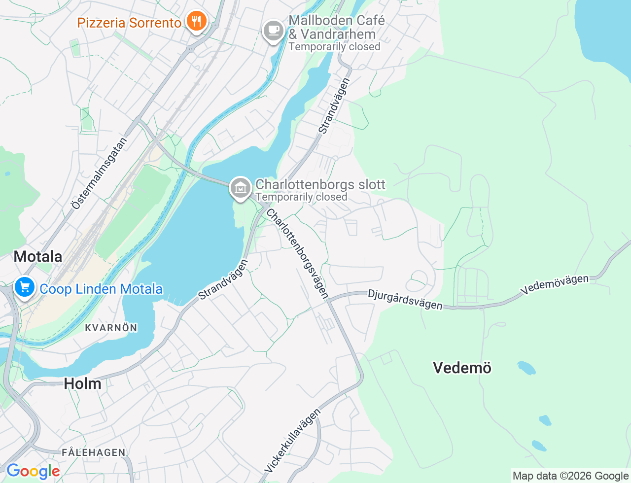 Karta över Lustigkullevägen 16C i 47 Motala