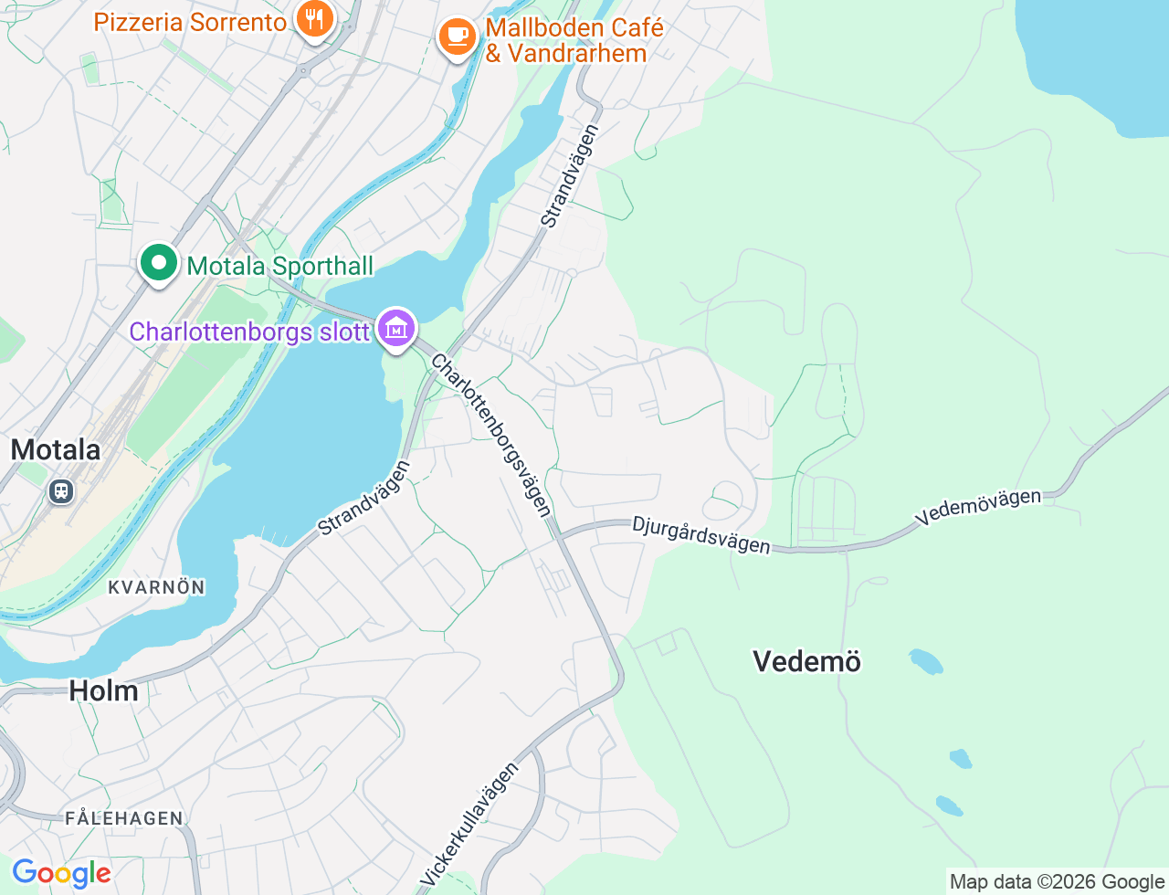 Karta över Lustigkullevägen 26C i 47 Motala