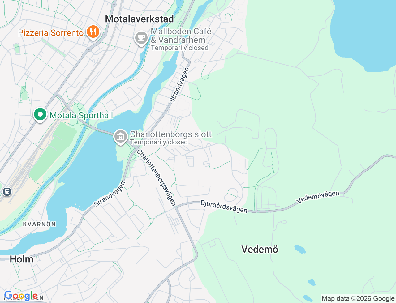 Karta över Lustigkullevägen 34B i 47 Motala