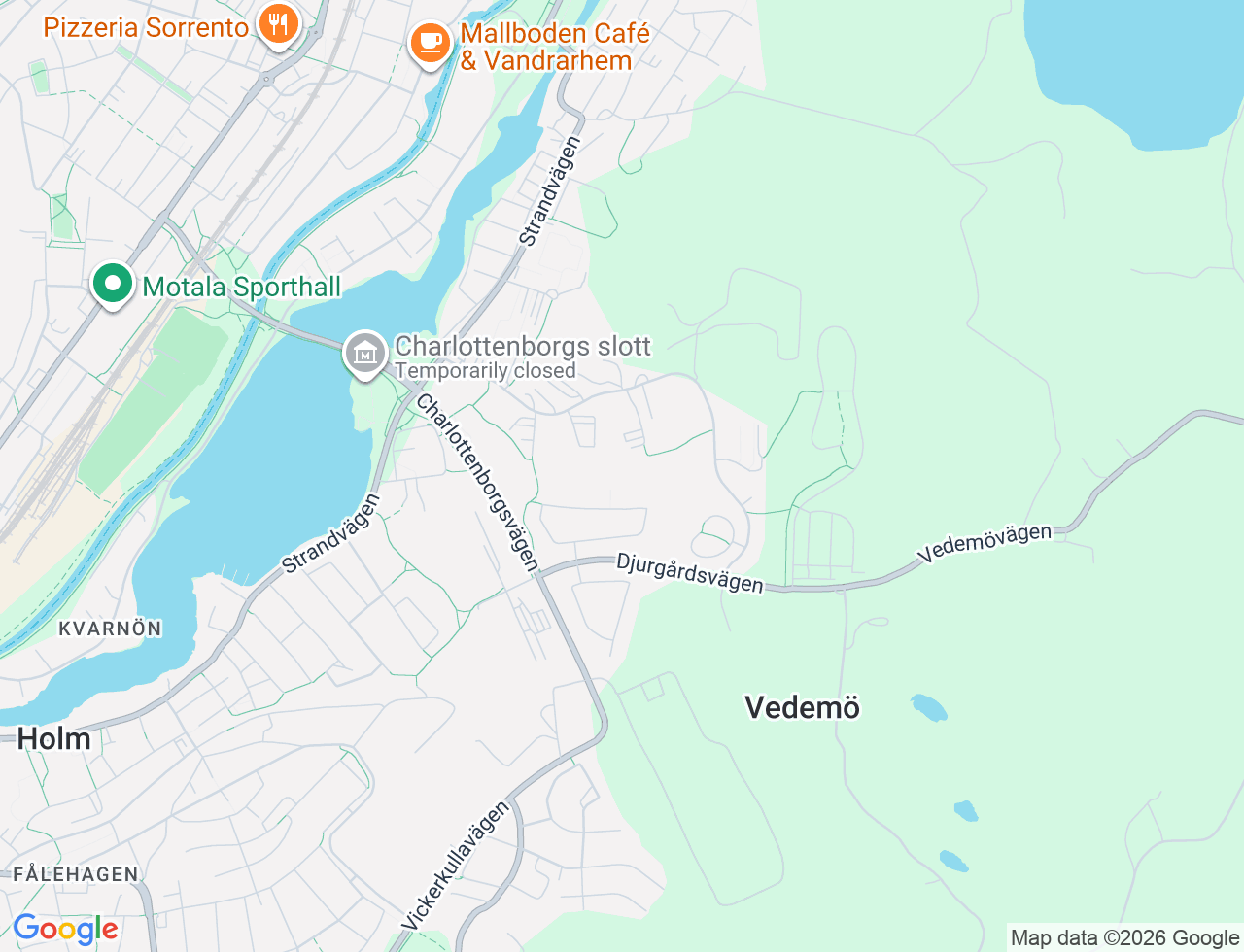 Karta över Lustigkullevägen 40B i 47 Motala