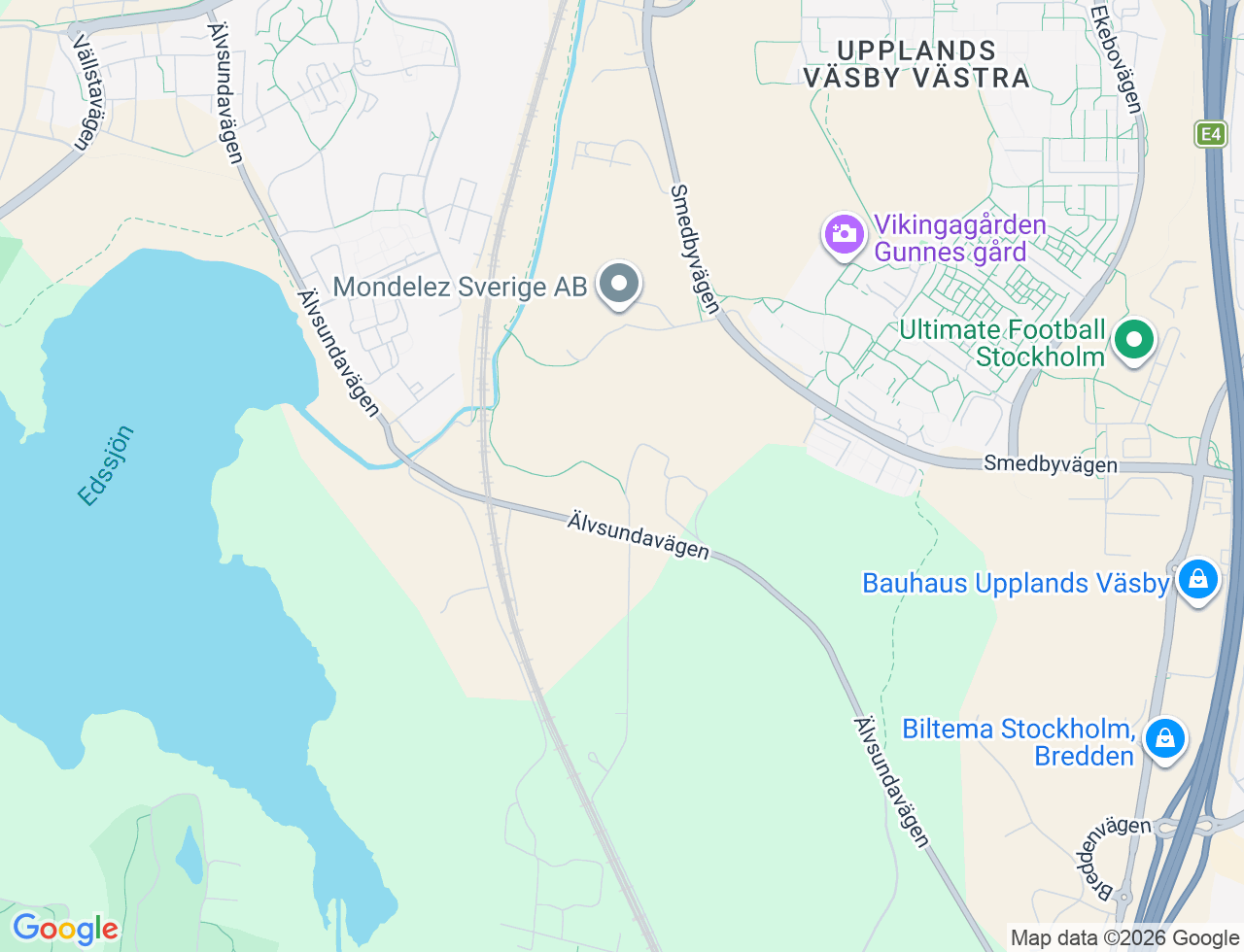 Karta över Älvsundavägen 2 i 91 Upplands Väsby