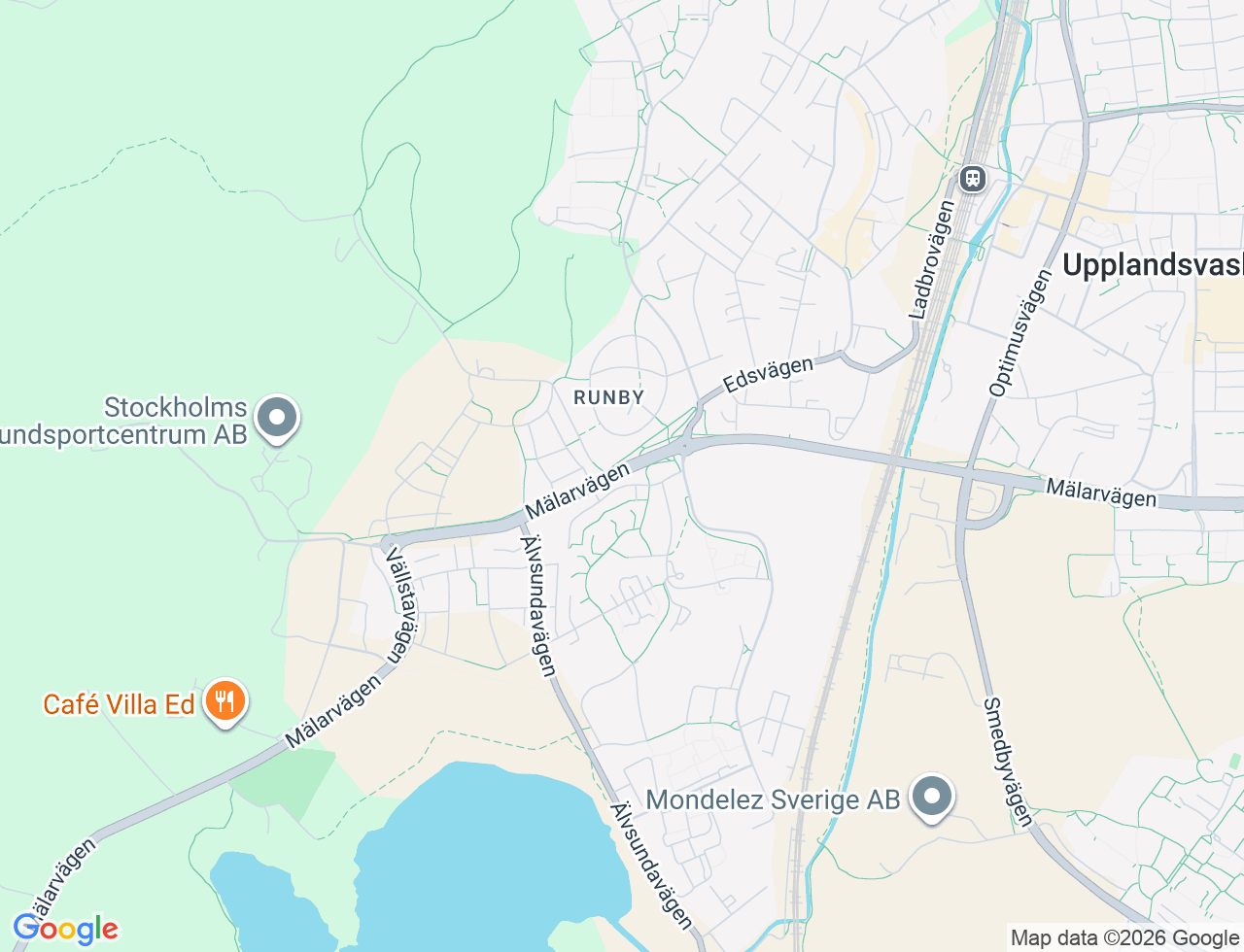 Karta över Mälarvägen 53 i 41 Upplands Väsby