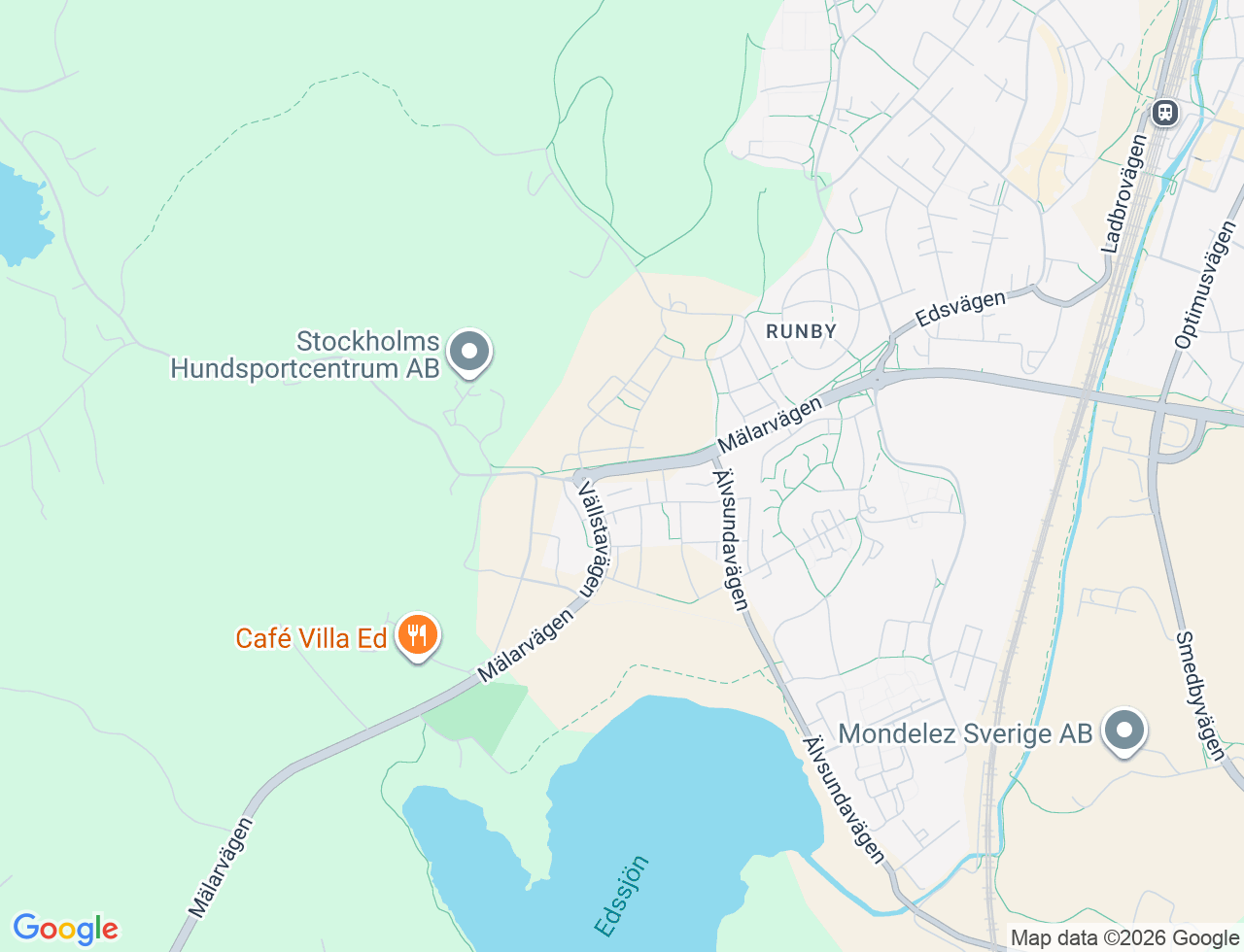 Karta över Mälarvägen 89 i 47 Upplands Väsby