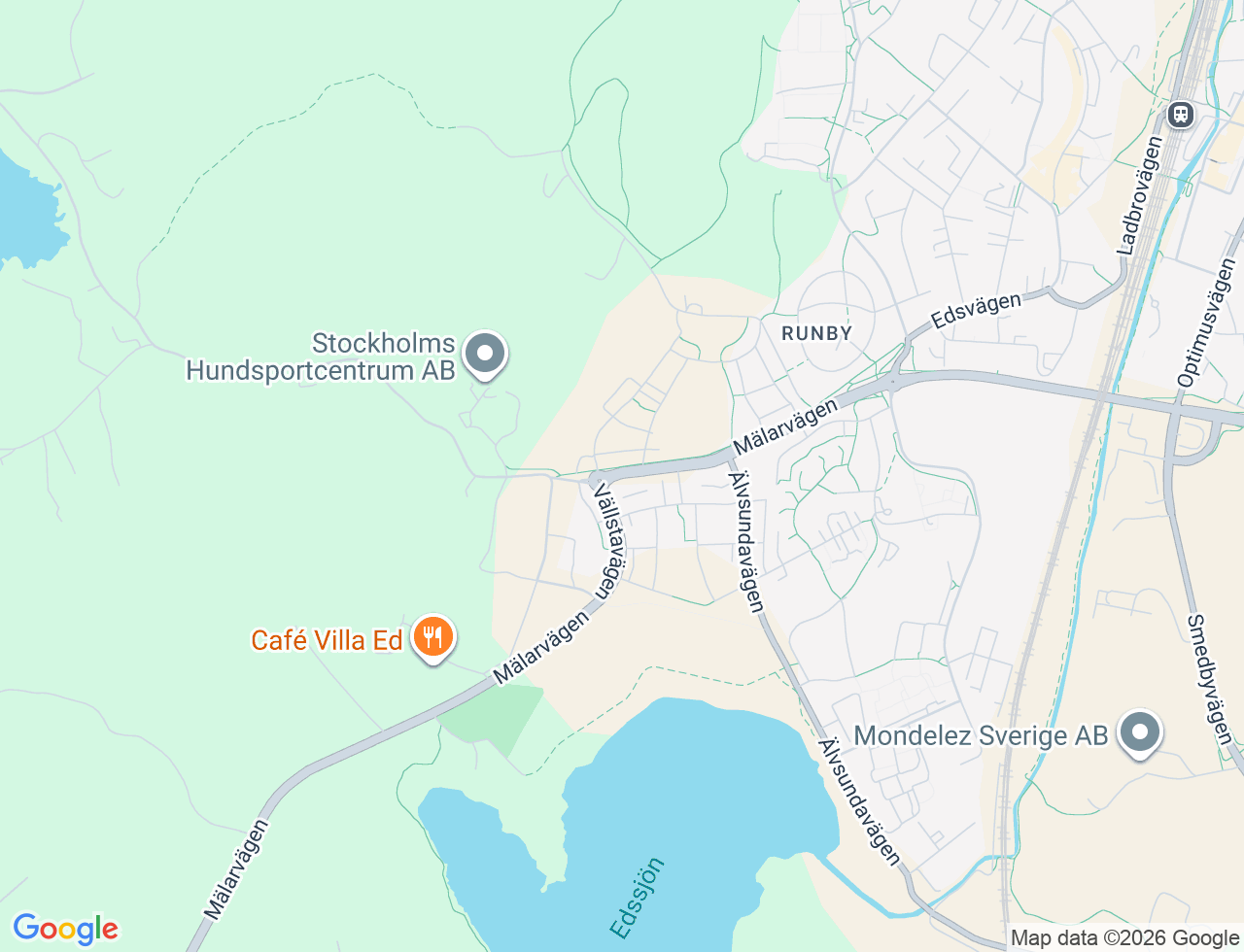 Karta över Mälarvägen 91 i 47 Upplands Väsby