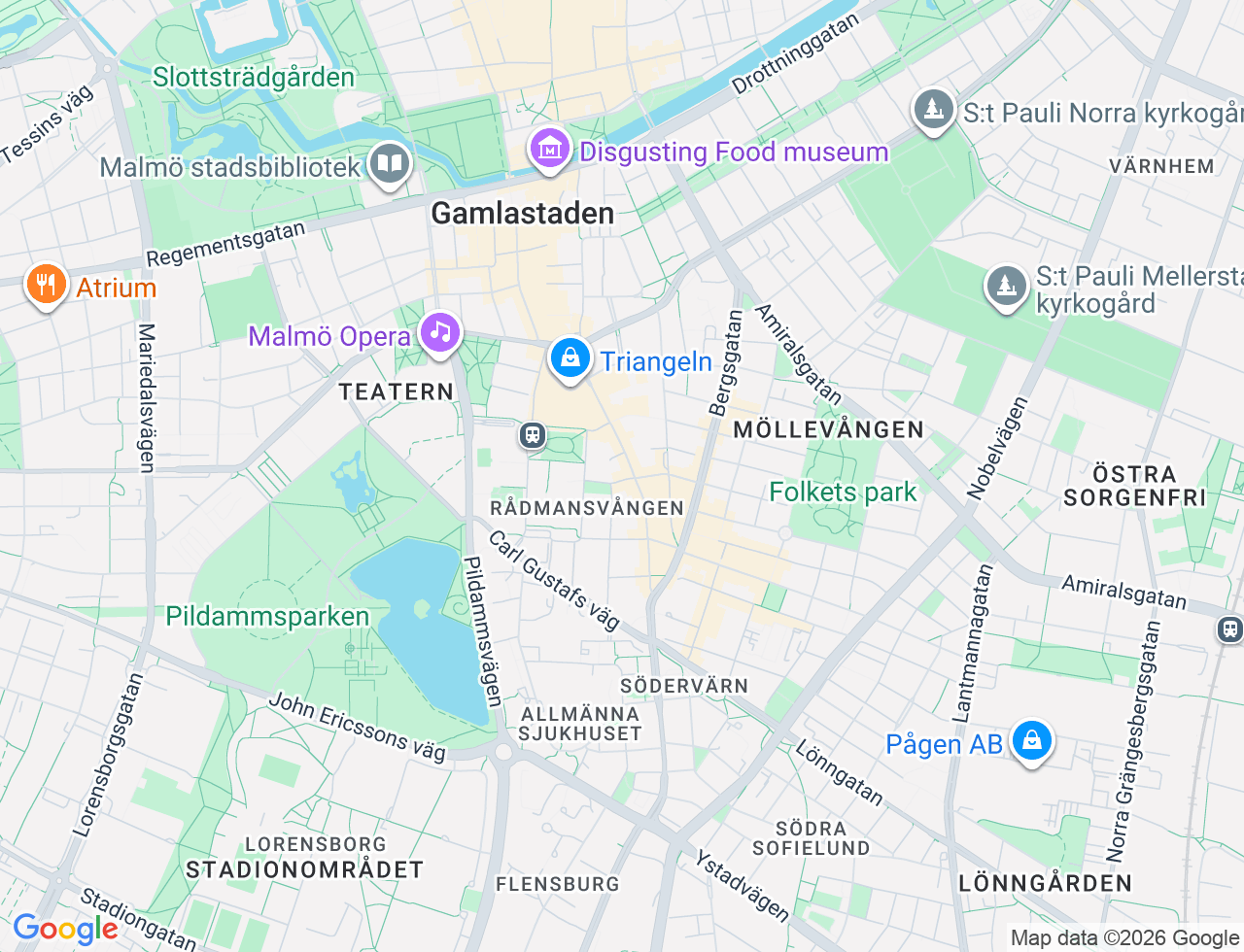 Karta över Möllevångstorget 24B i 20 Malmö