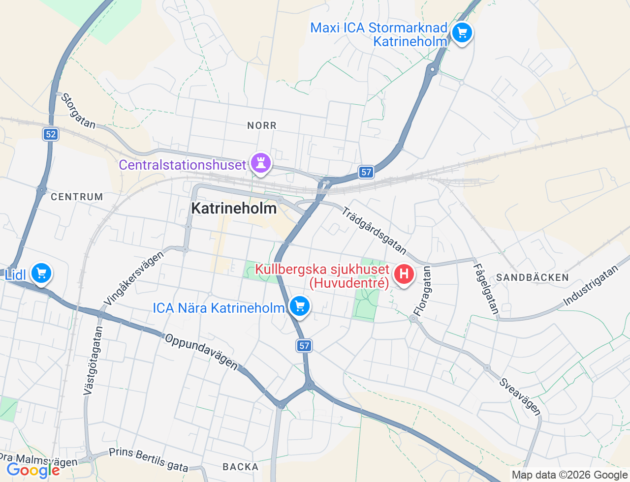 Karta över Malmgatan 7 i 31 Katrineholm