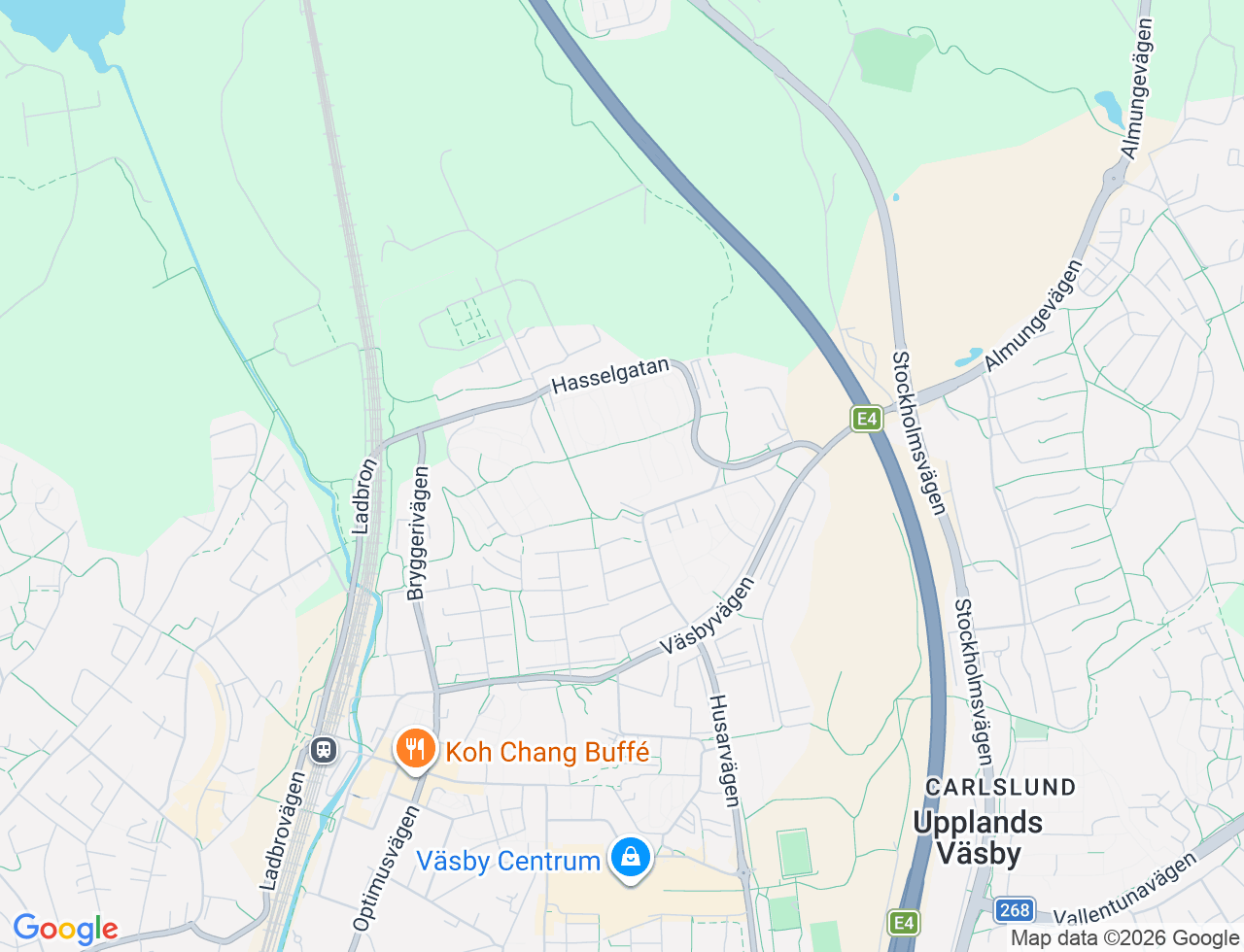Karta över Mandelgatan 12 i 37 Upplands Väsby