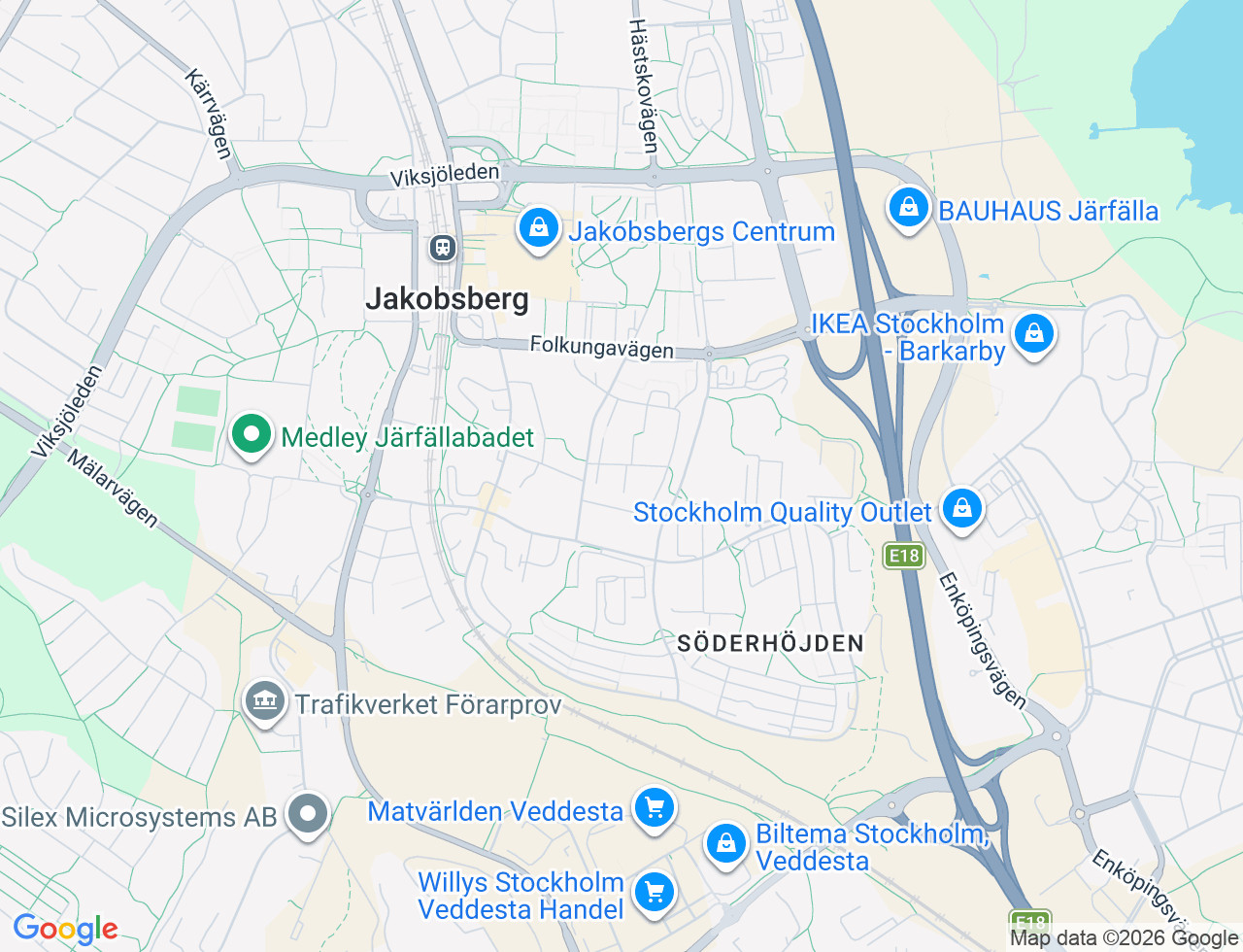 Karta över Margaretavägen 22 i 56 Järfälla