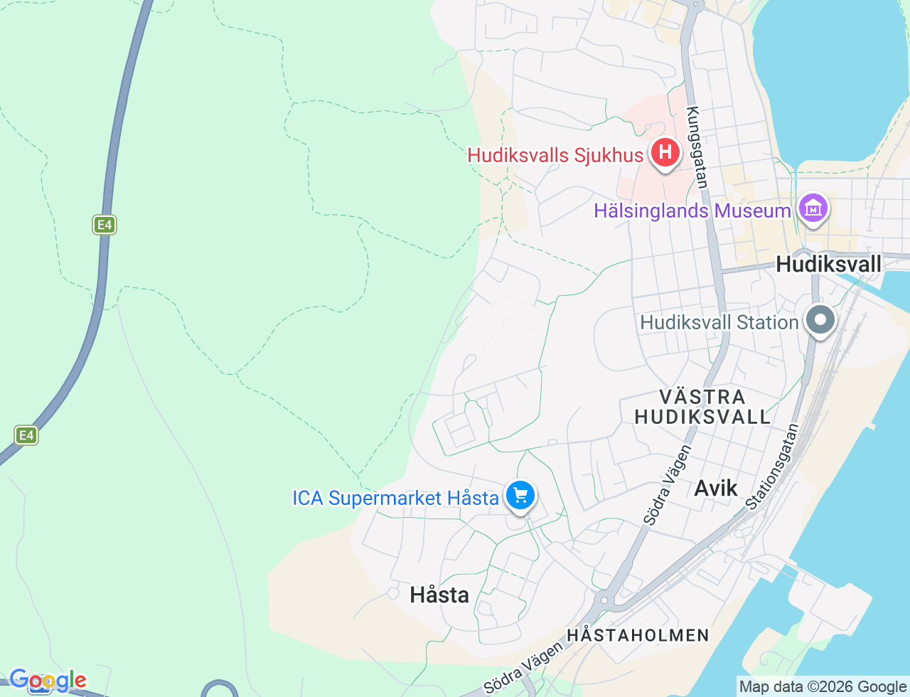 Karta över Mariboplan 6 i 39 Hudiksvall