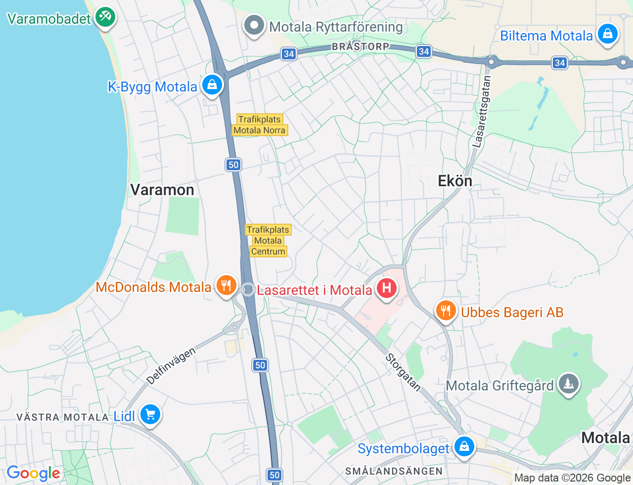 Karta över Medevivägen 51D i 39 Motala