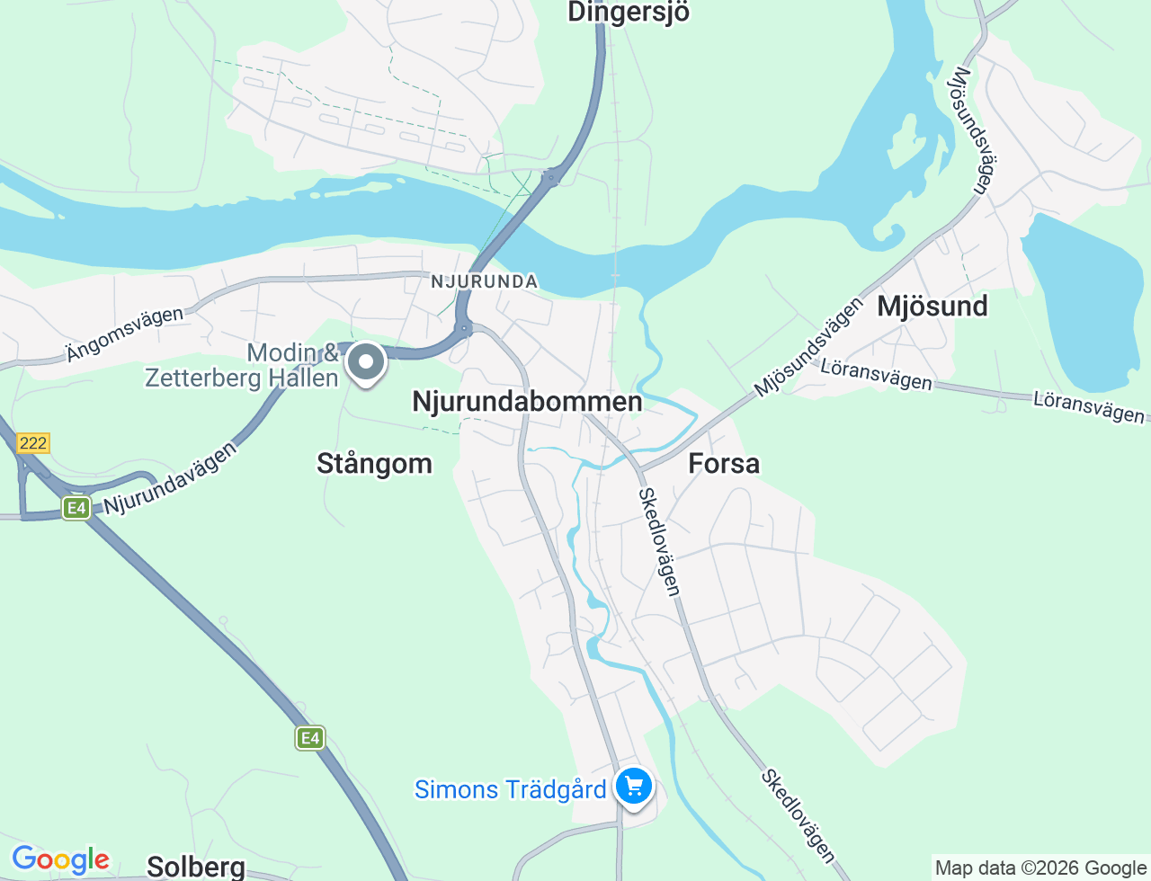 Karta över Mjösundsvägen 8C i 40 Njurunda