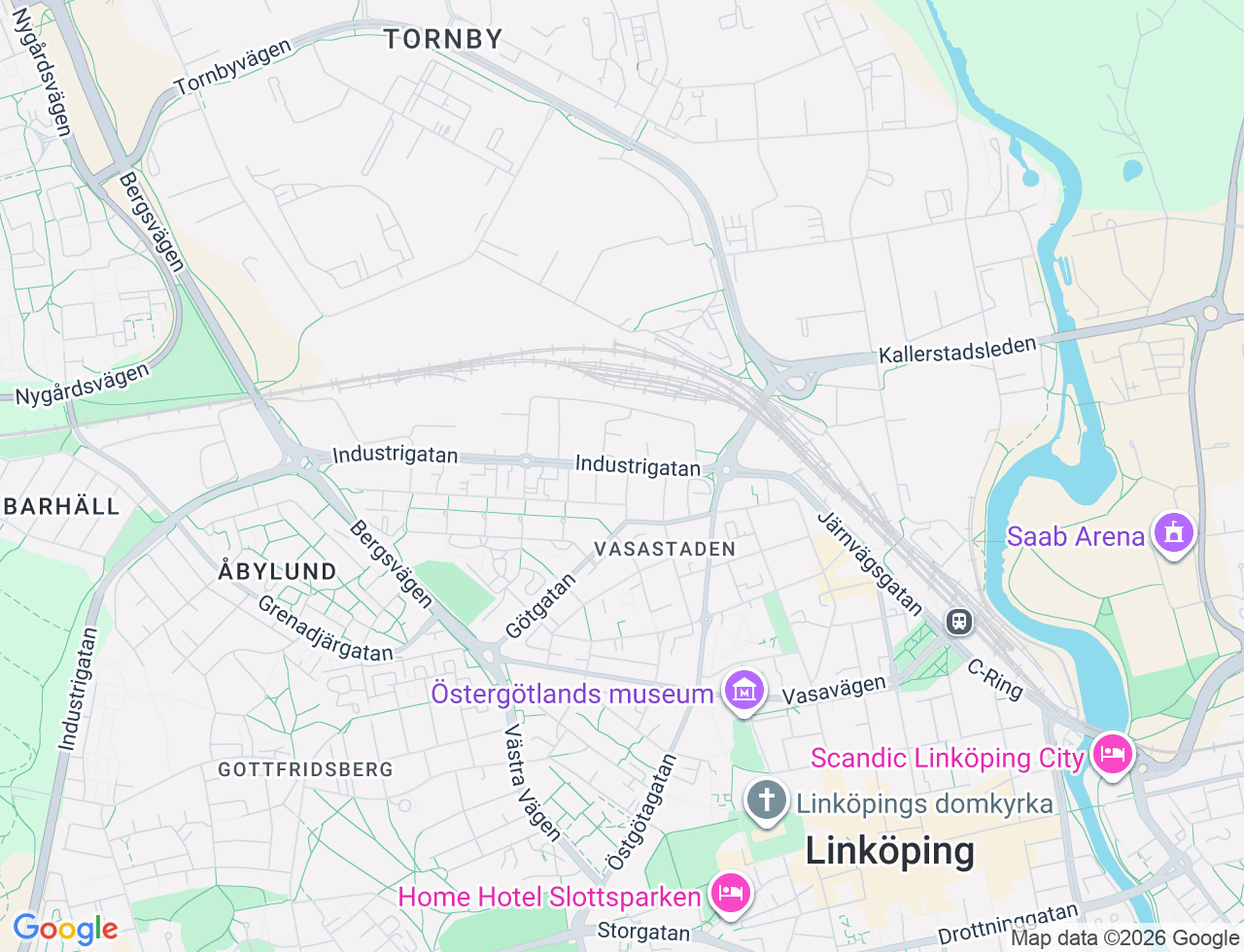 Karta över Nordengatan 17 i 56 Linköping