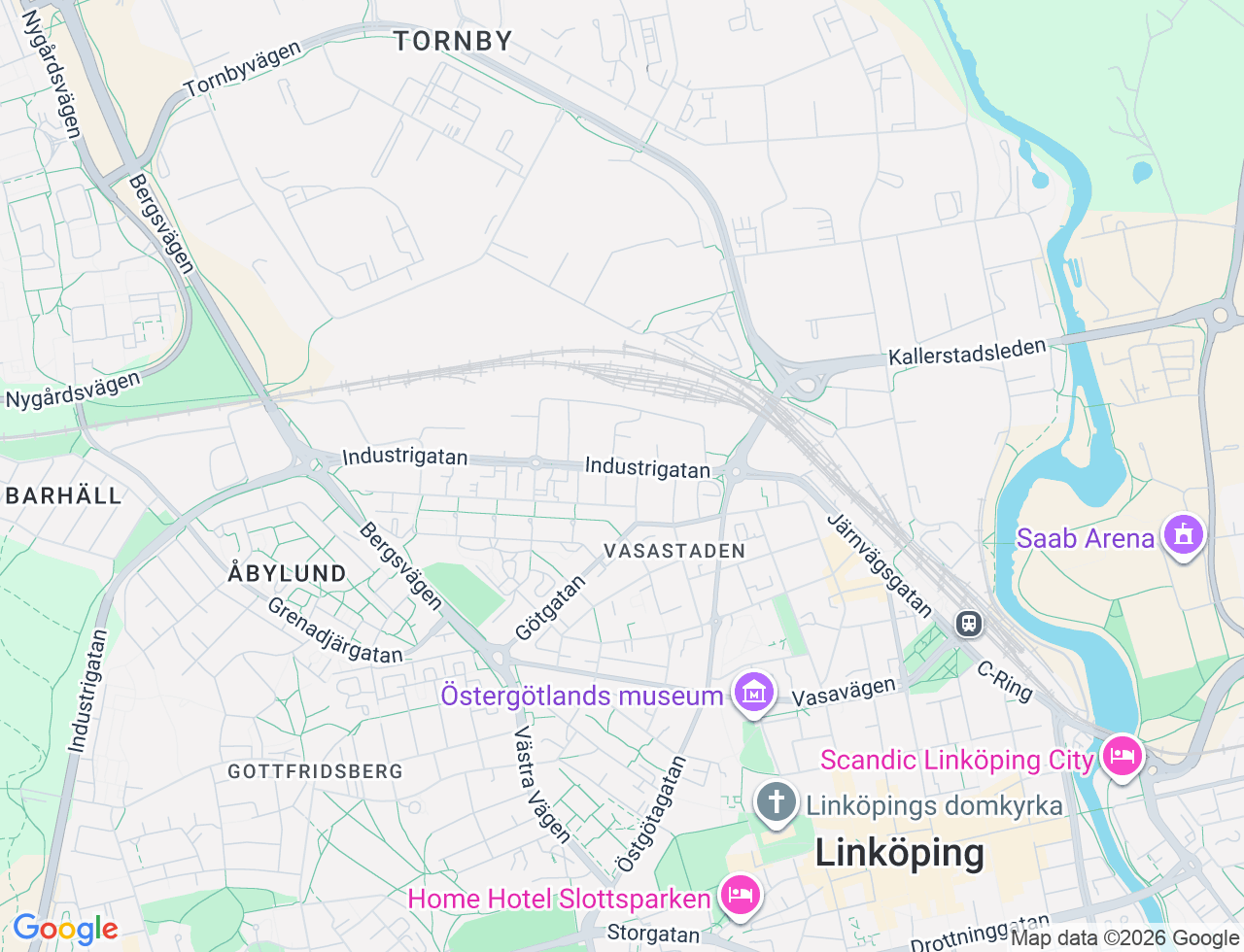 Karta över Nordengatan 25 i 56 Linköping