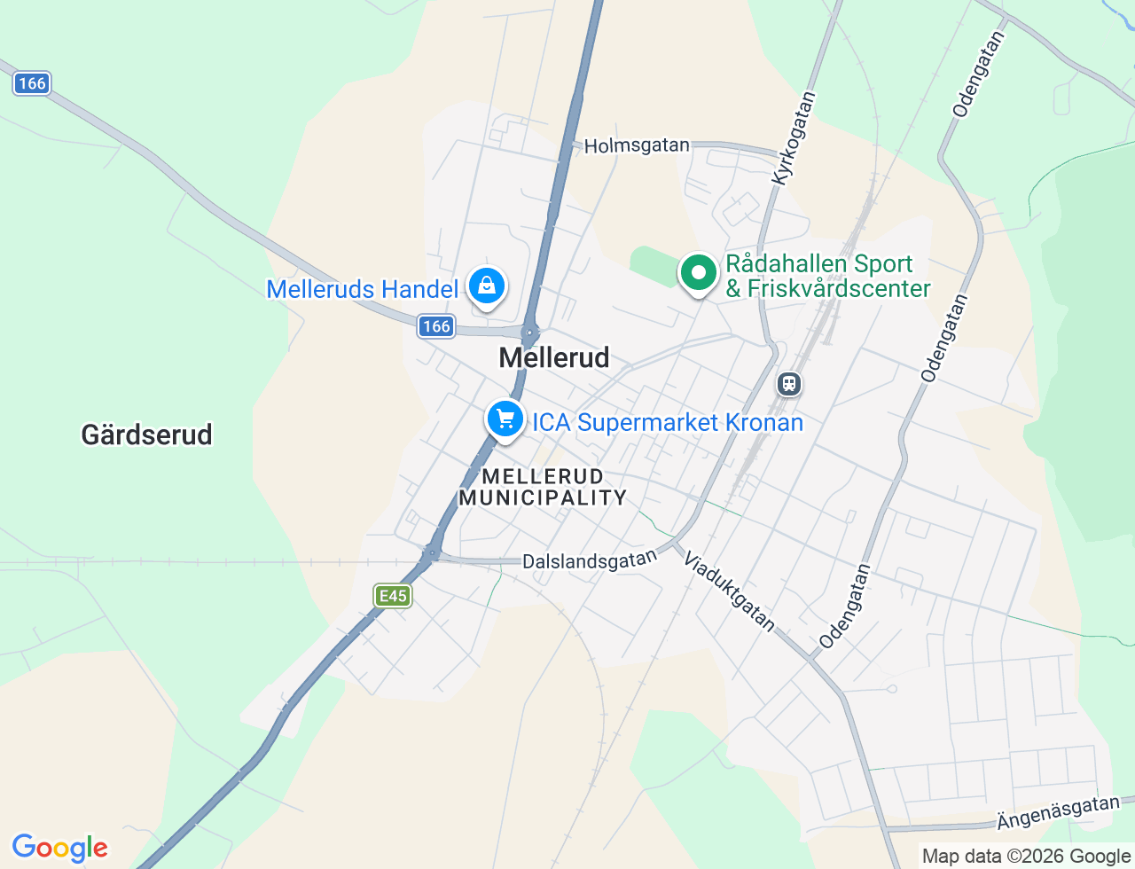 Karta över Norra Kungsgatan 1 i 30 Mellerud