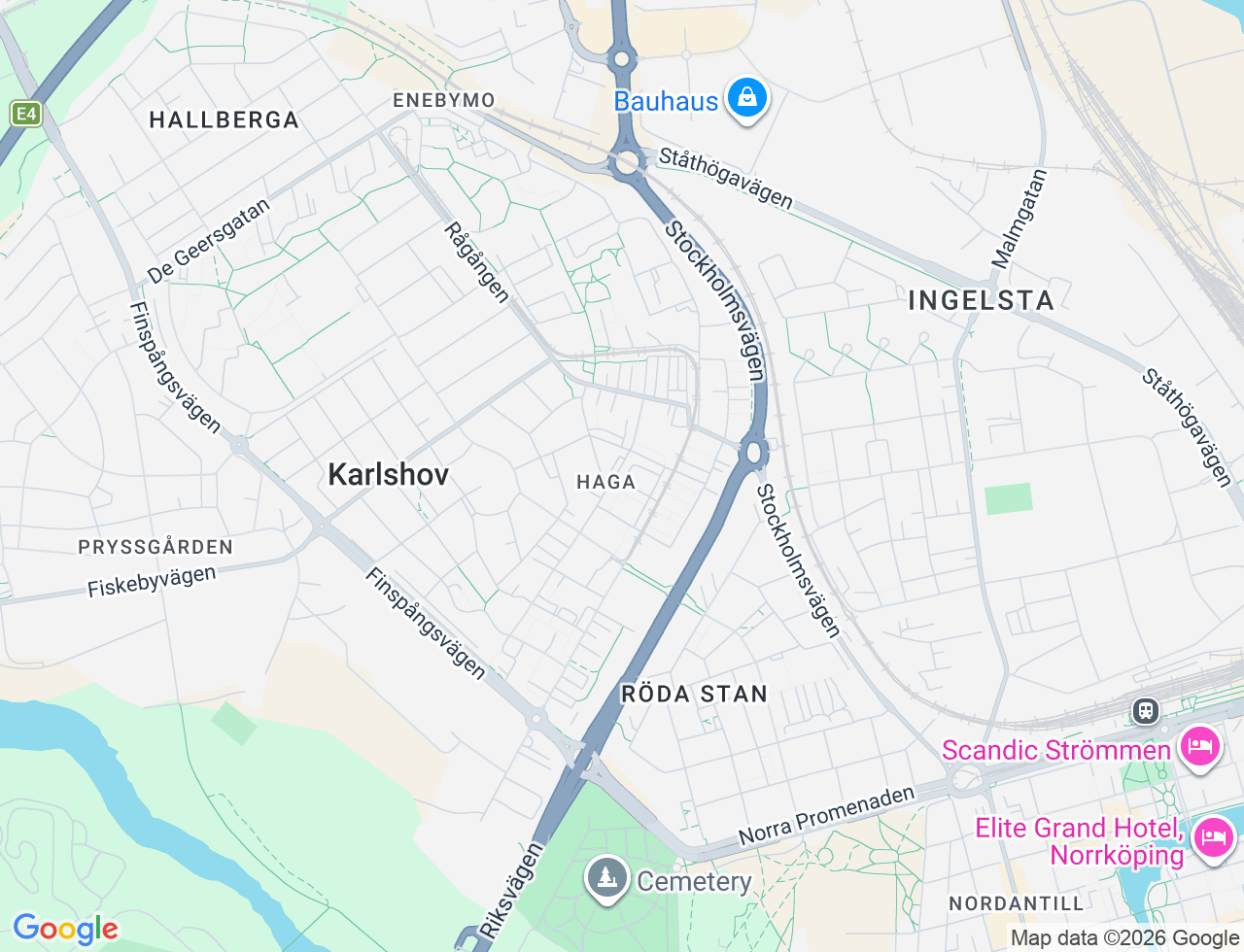 Karta över Norralundsgatan 40 i 14 Norrköping