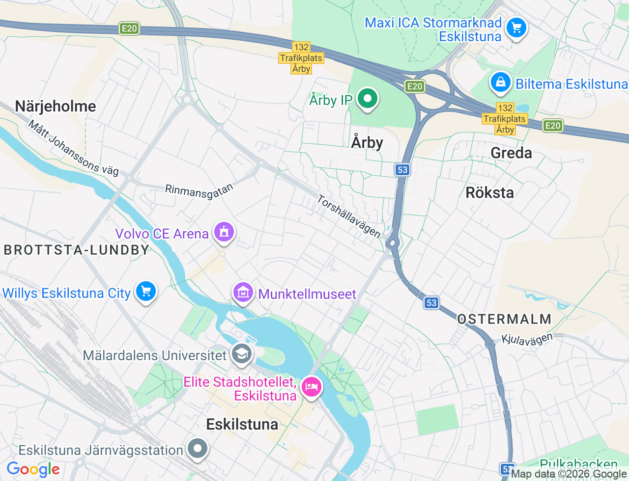 Karta över Norrgärdesgatan 4 i 60 Eskilstuna