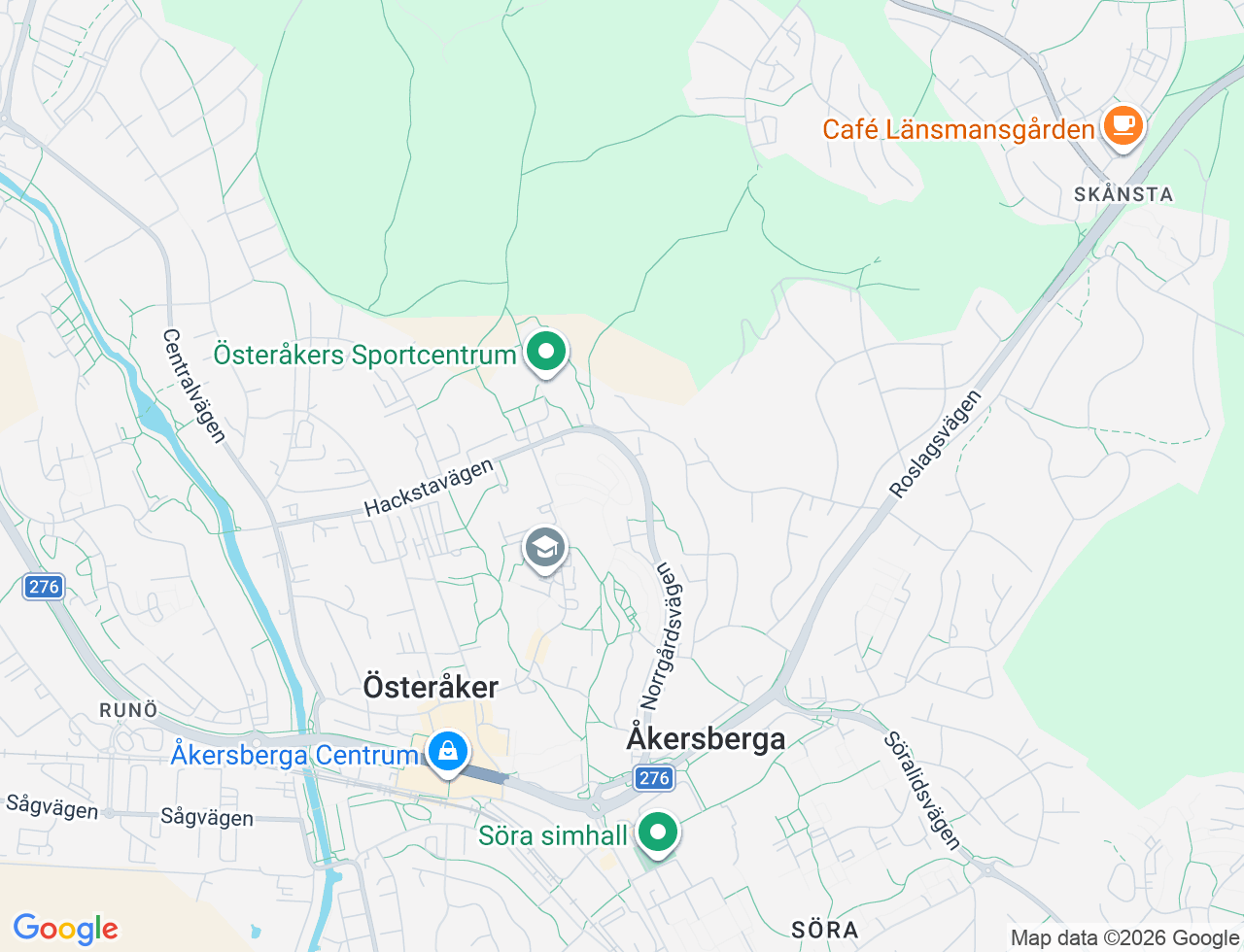 Karta över Norrgårdsvägen 75 i 36 Åkersberga