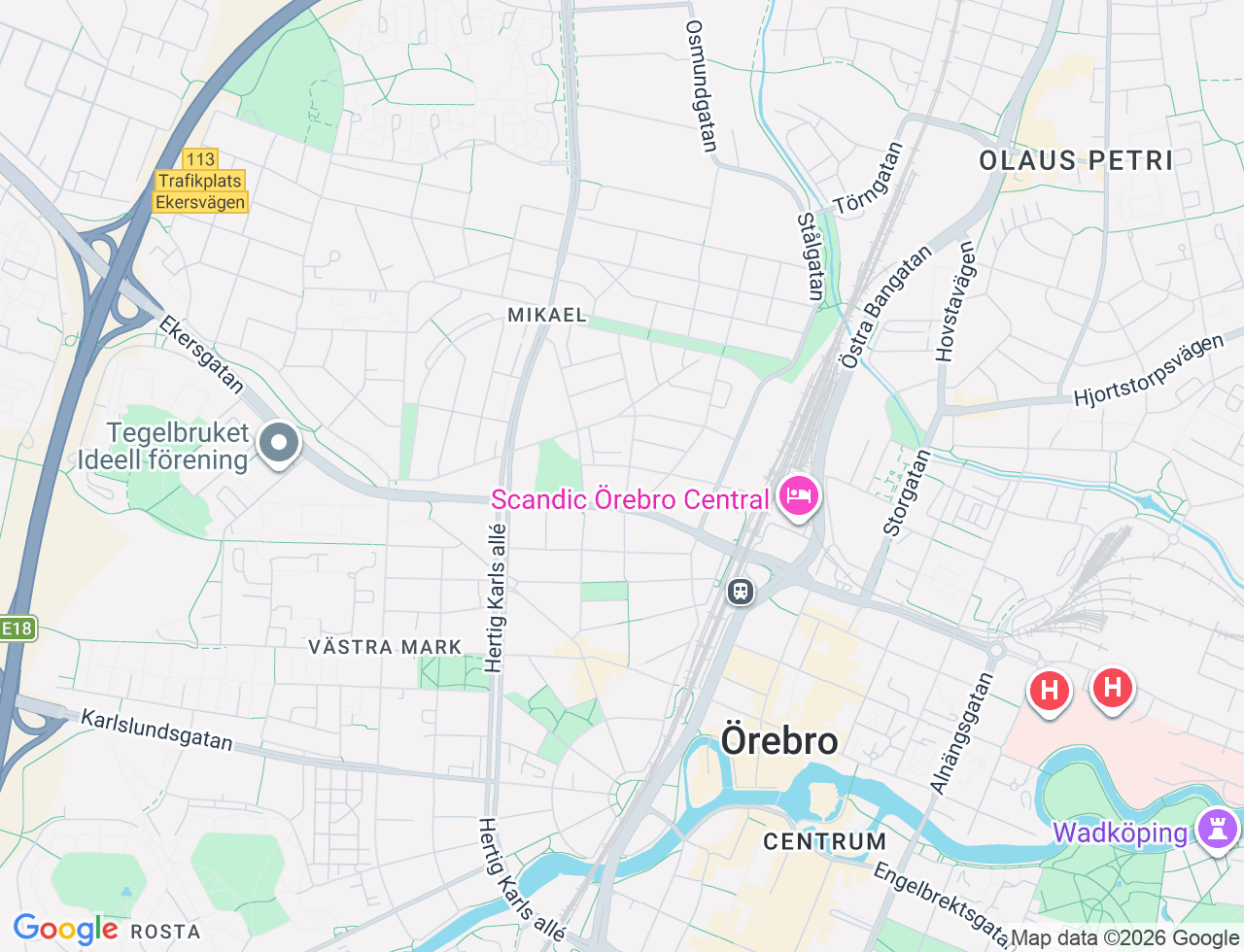 Karta över Norrgatan 37 i 56 Örebro