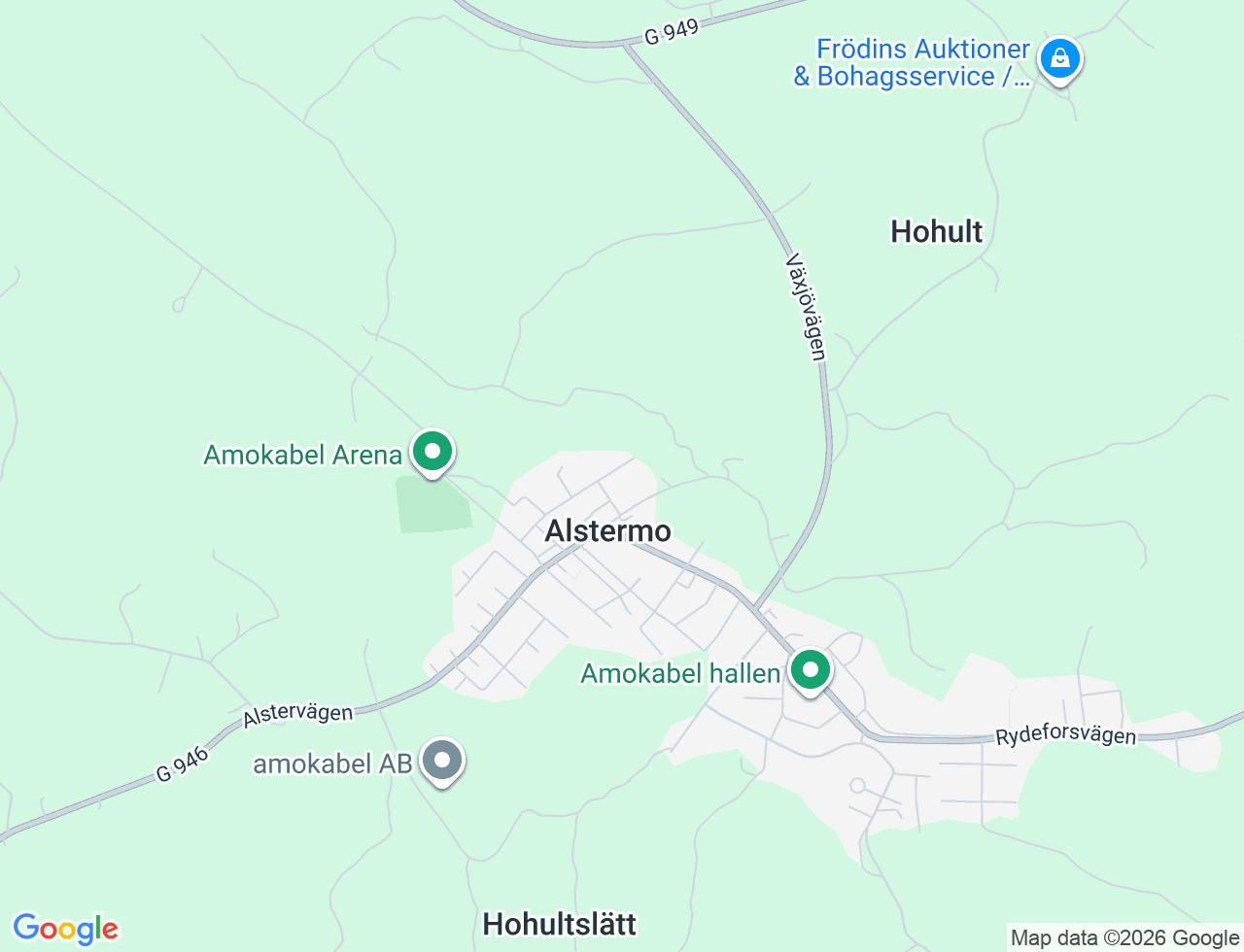 Karta över Norrgatan 4A i 43 Alstermo