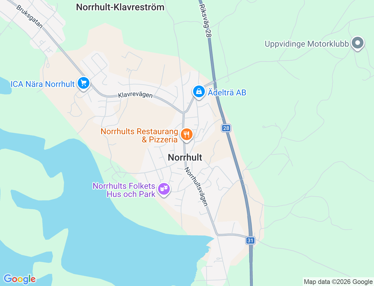 Karta över Norrhultsvägen 33B i 44 Norrhult