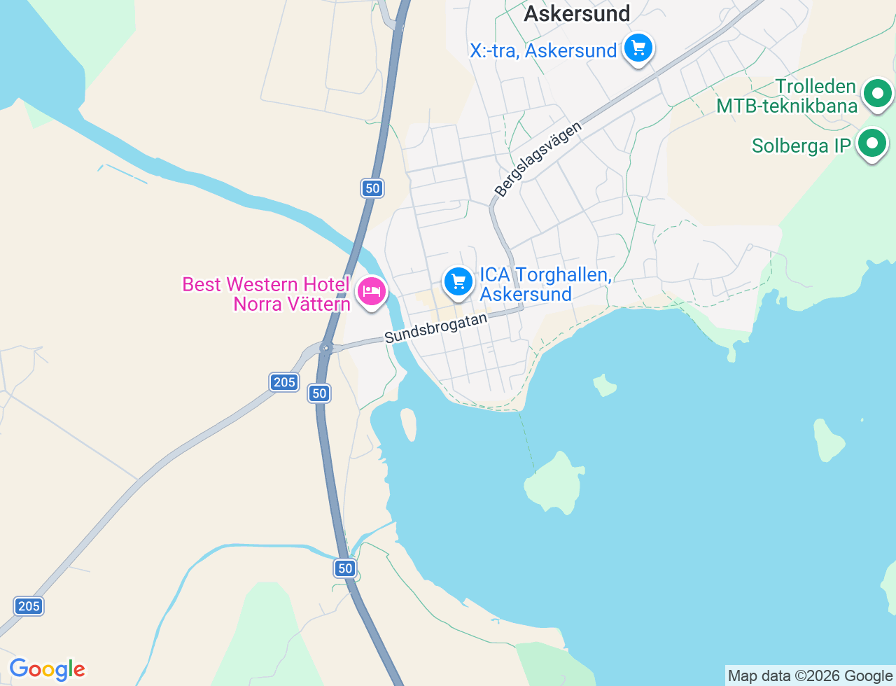 Karta över Norströmsgatan 7B i 30 Askersund