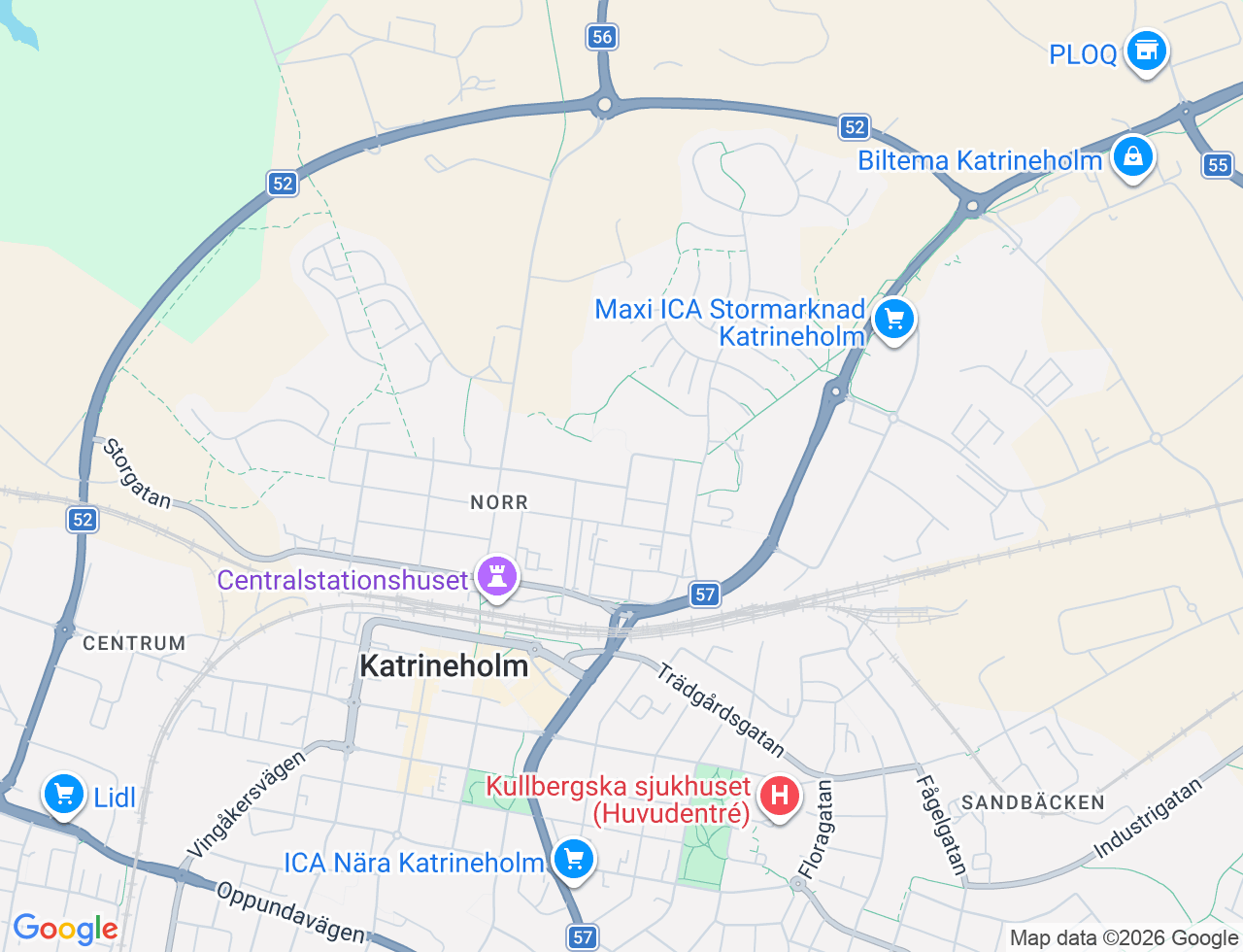 Karta över Nyängsgatan 5A i 47 Katrineholm