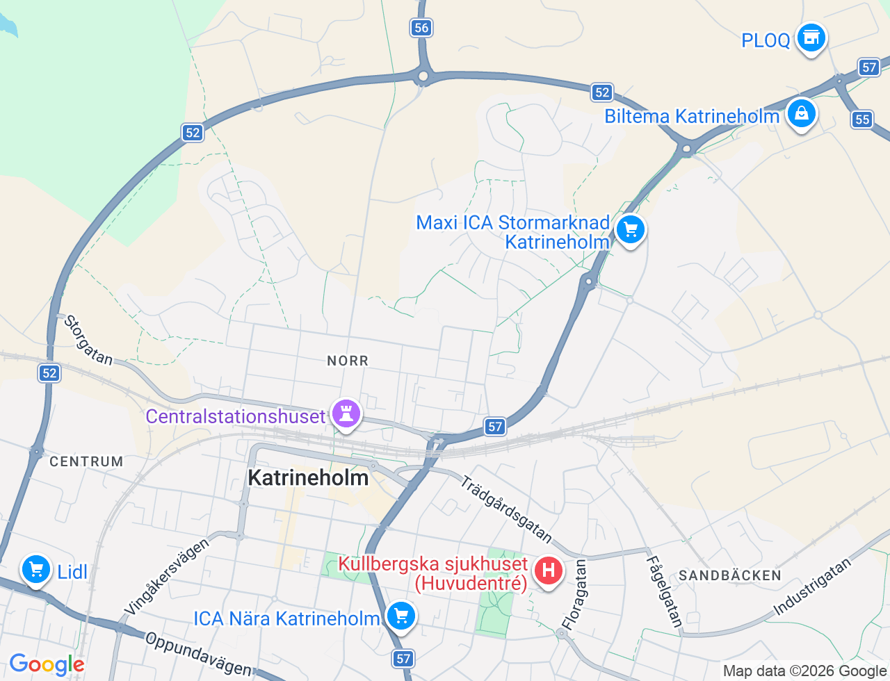 Karta över Nyängsgatan 8A i 47 Katrineholm