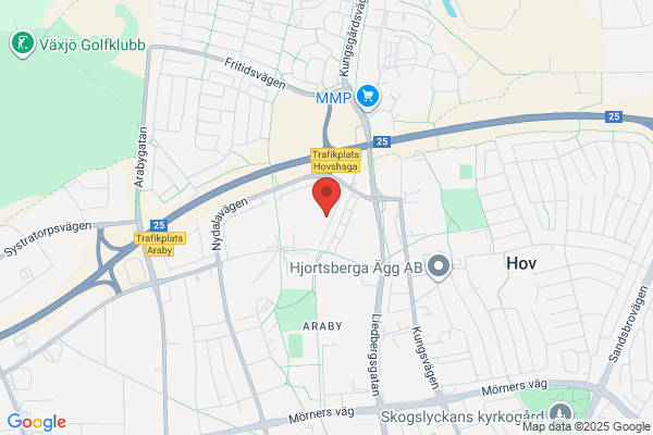 Karta över Nydalavägen 48D i 48 Växjö