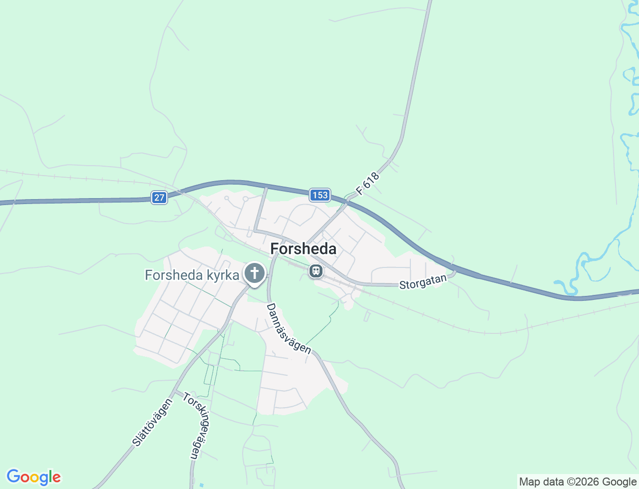 Karta över Parkvägen 15P i 71 Forsheda