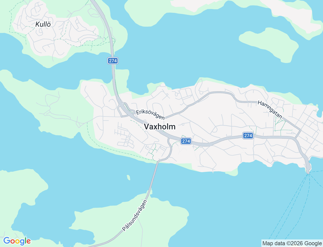 Karta över Petersbergsvägen 4A i 34 Vaxholm