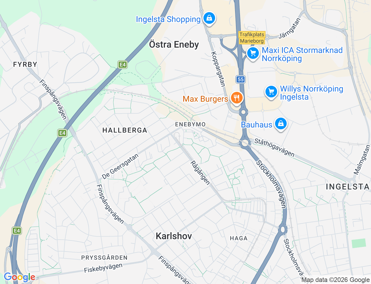 Karta över Rösgången 31 i 11 Norrköping