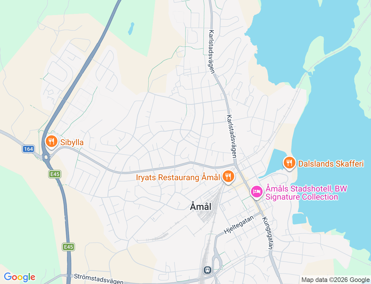 Karta över Rösgatan 27 i 37 Åmål