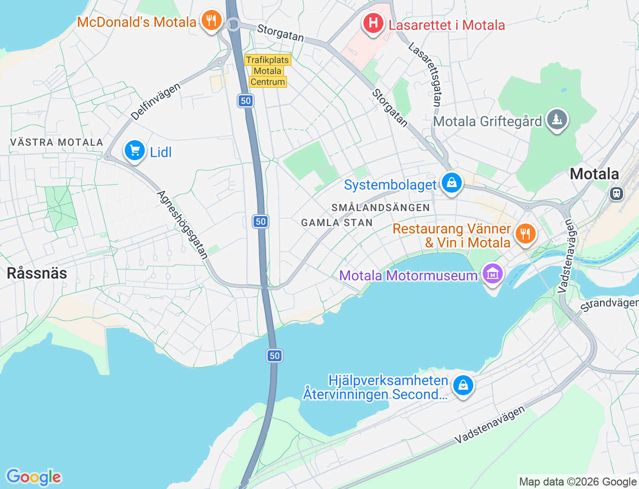 Karta över Redareplan 18C i 30 Motala