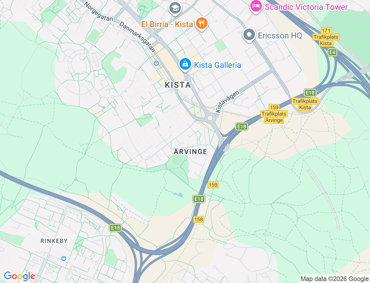 Karta över Roskildegränd 10 i 46 Kista
