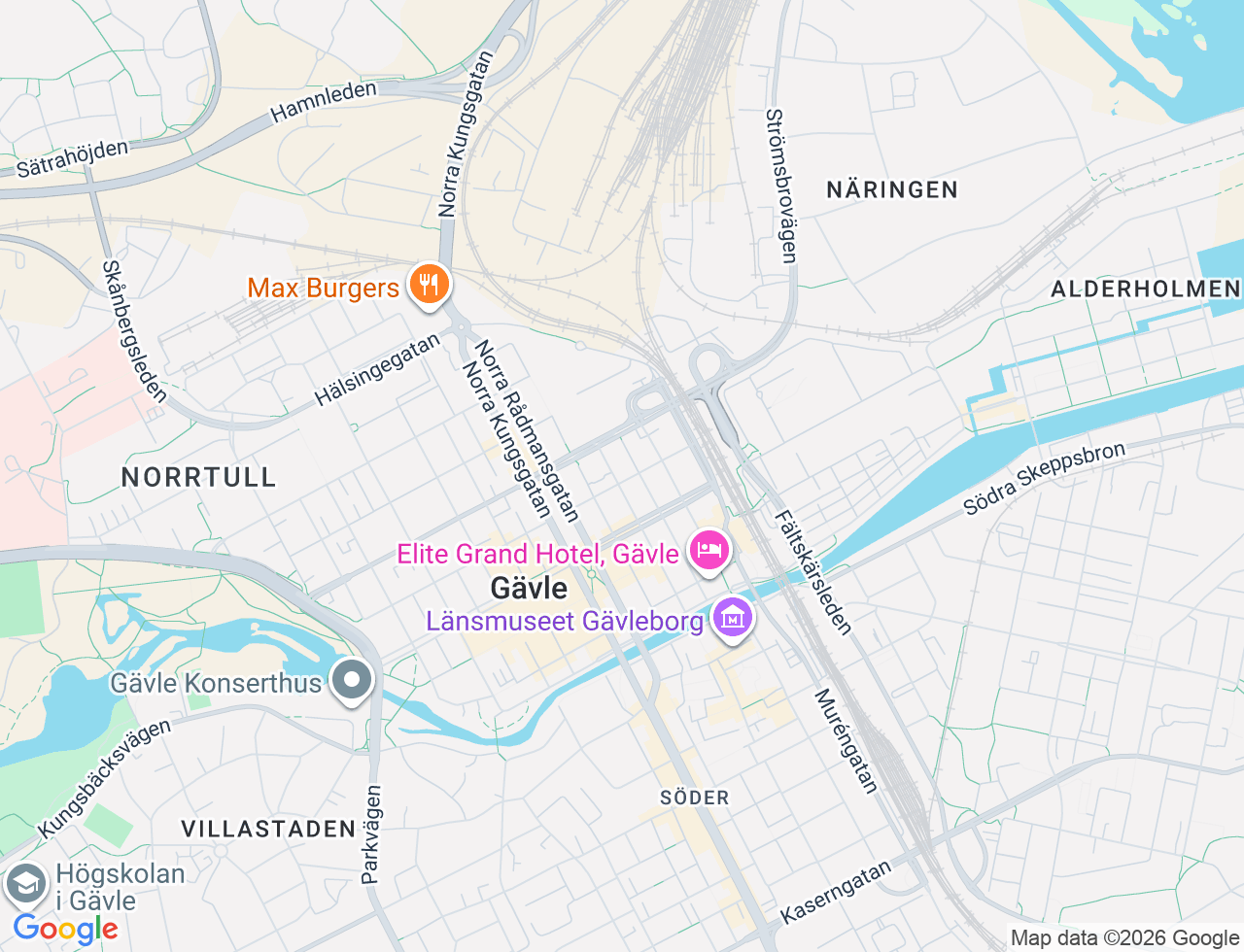 Karta över Ruddammsgatan 35 i 11 Gävle