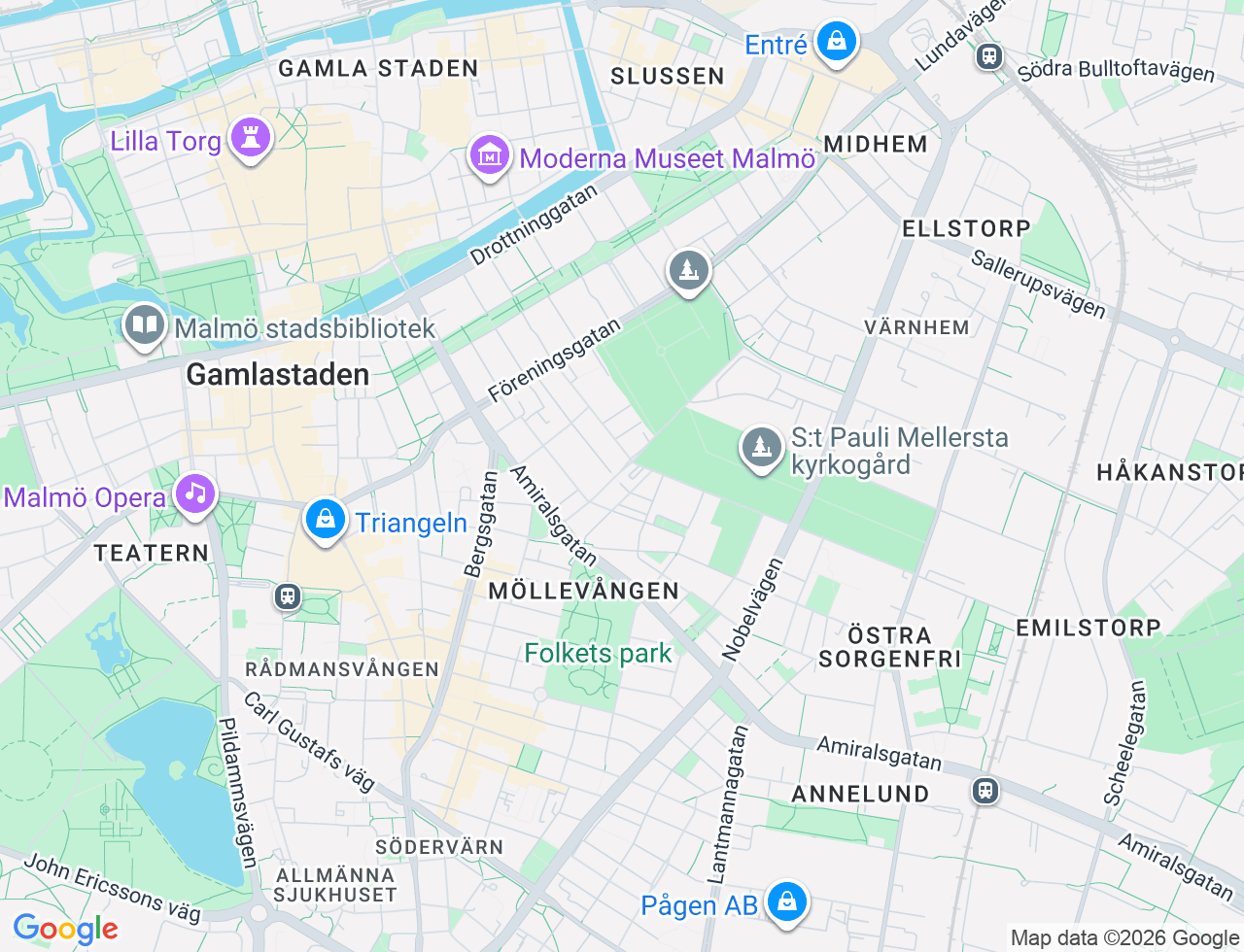 Karta över Sankt Knuts väg 13 i 57 Malmö