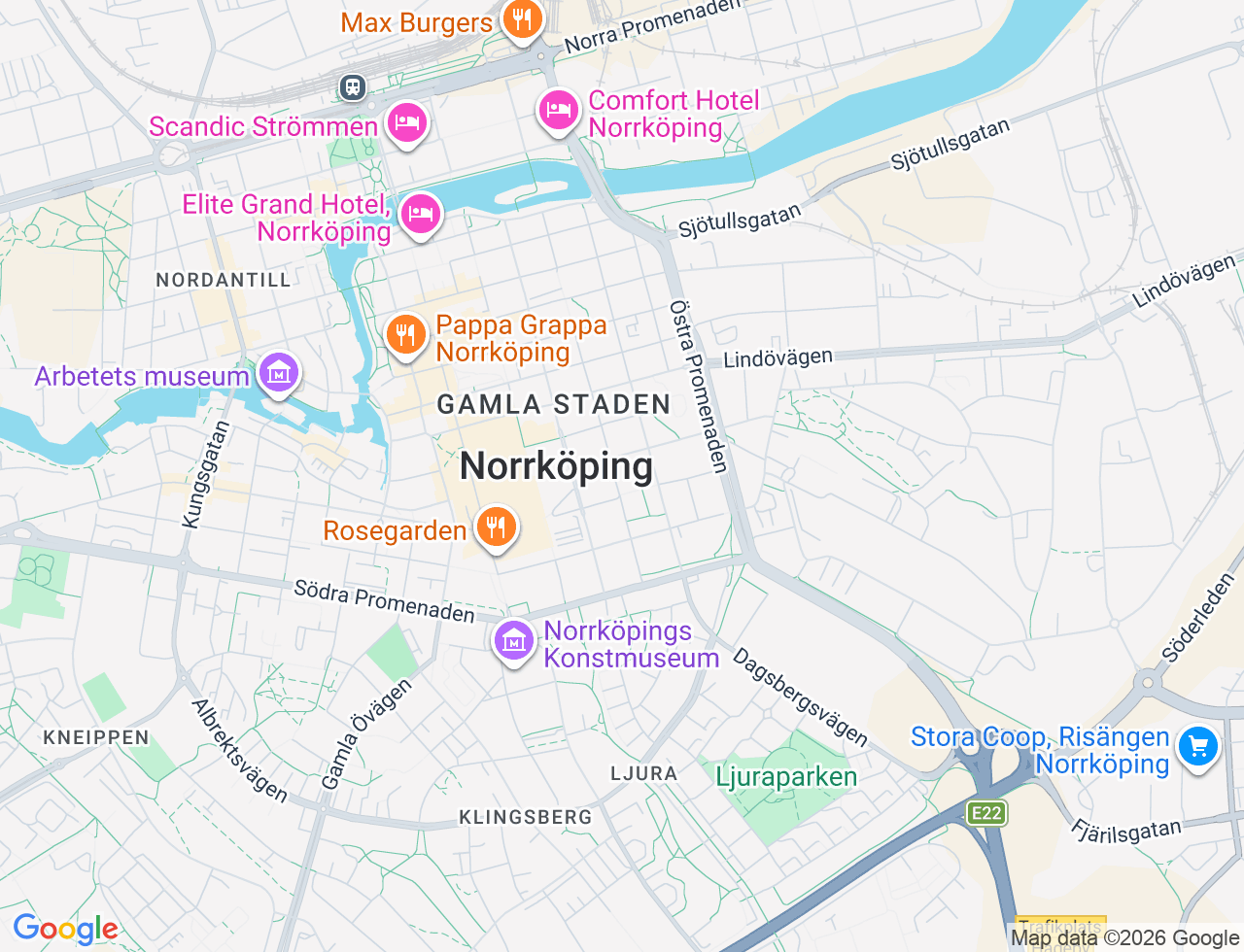 Karta över Sankt Persgatan 139E i 30 Norrköping