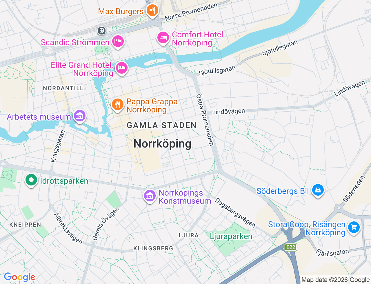 Karta över Sankt Persgatan 139I i 30 Norrköping