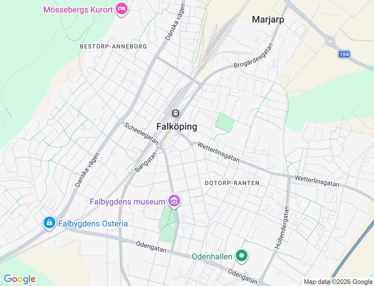 Karta över Sankt Sigfridsgatan 45 i 35 Falköping