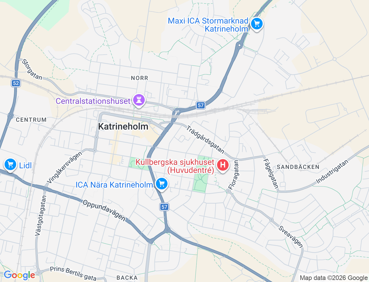 Karta över Sibeliusgatan 7 i 33 Katrineholm
