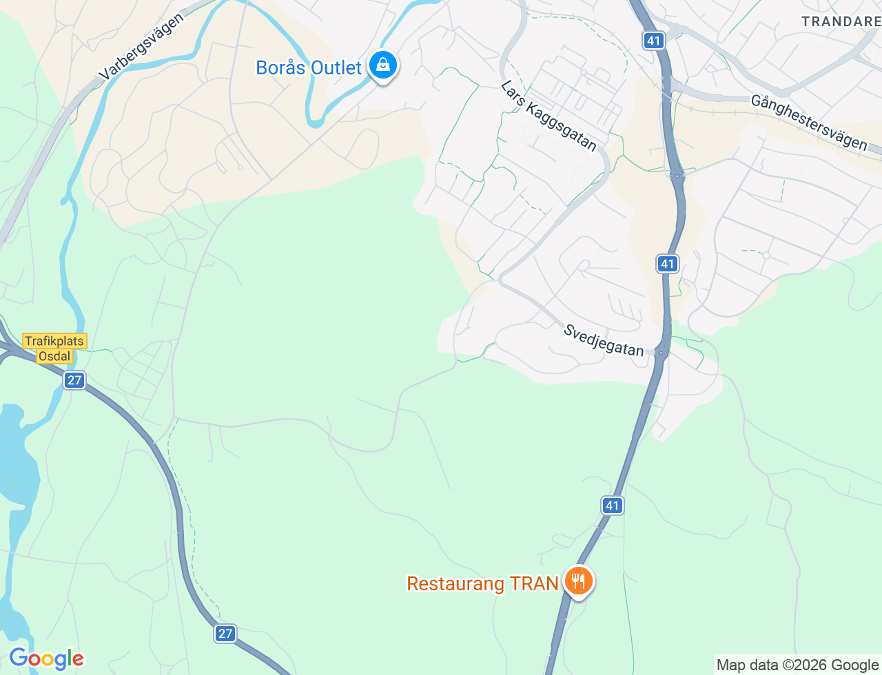 Karta över Skjutbanegatan 33 i 41 Borås