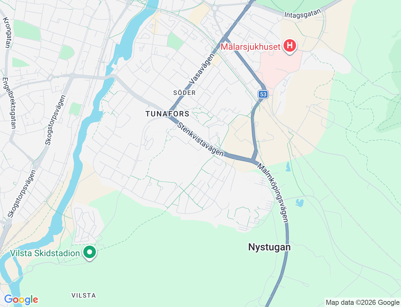 Karta över Skogsängsgatan 18B i 57 Eskilstuna