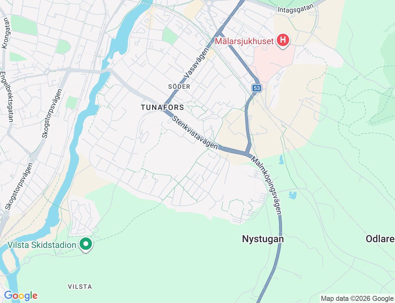 Karta över Skogsängsgatan 22A i 57 Eskilstuna
