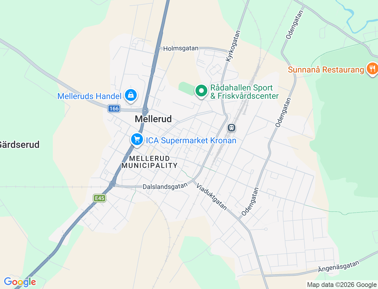 Karta över Skolgatan 6G i 30 Mellerud